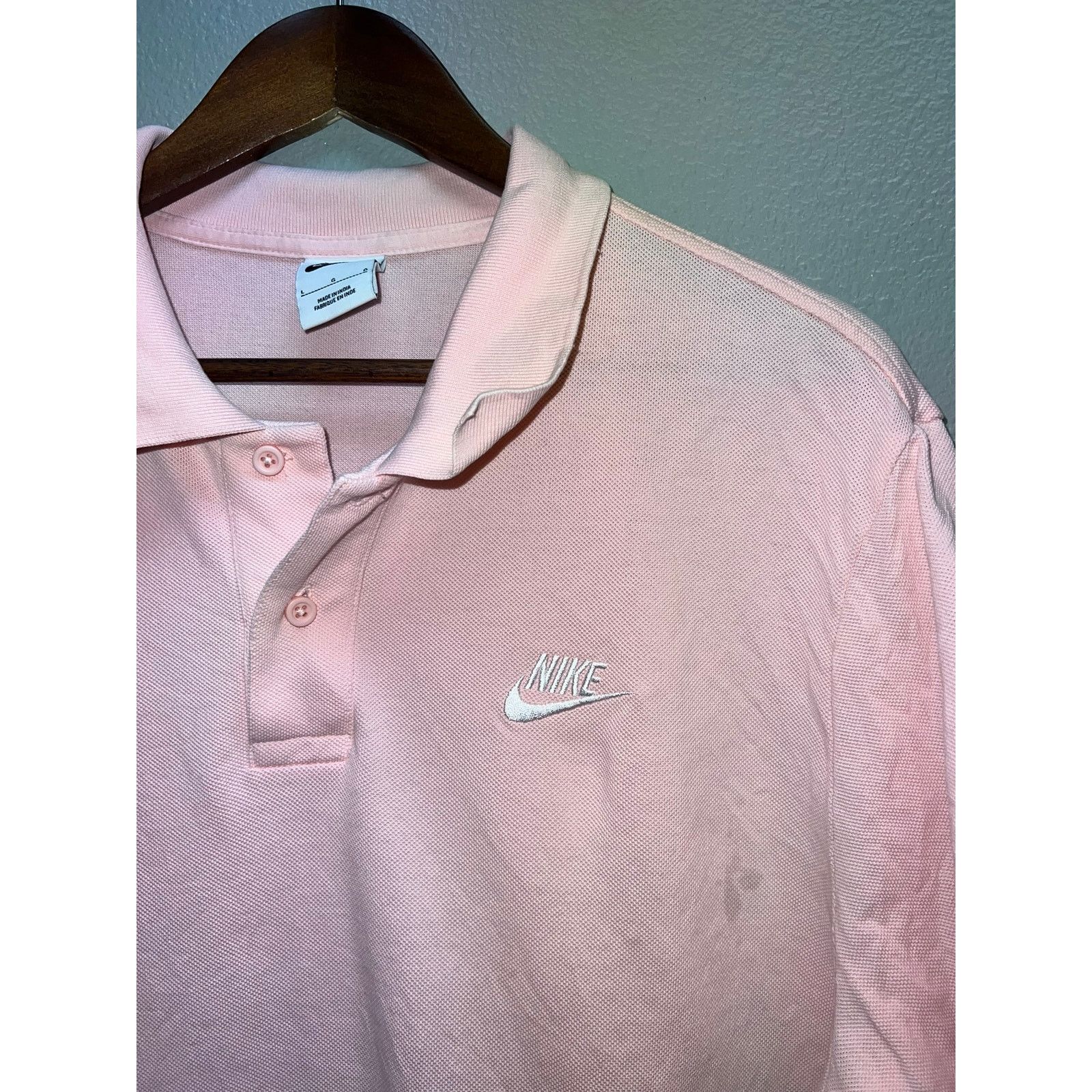 Nike Nike Pink Polo Shirt Golf Golfing Tee Small Stain Large Size US L / EU 52-54 / 3 - 3 Thumbnail