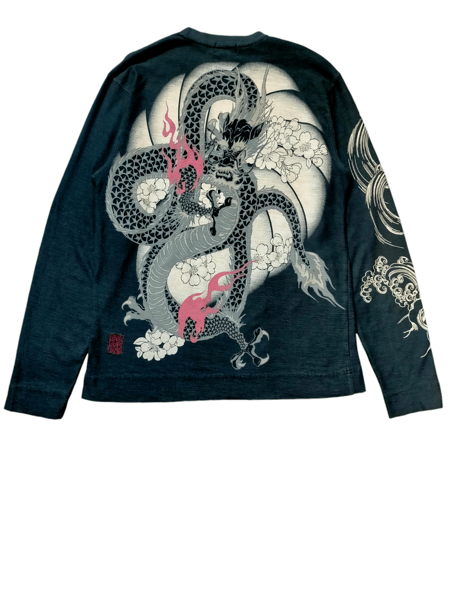 Japanese Brand Karakuri Tamashi Embroidered Dragon Long sleeve tee Size US L / EU 52-54 / 3 - 2 Thumbnail