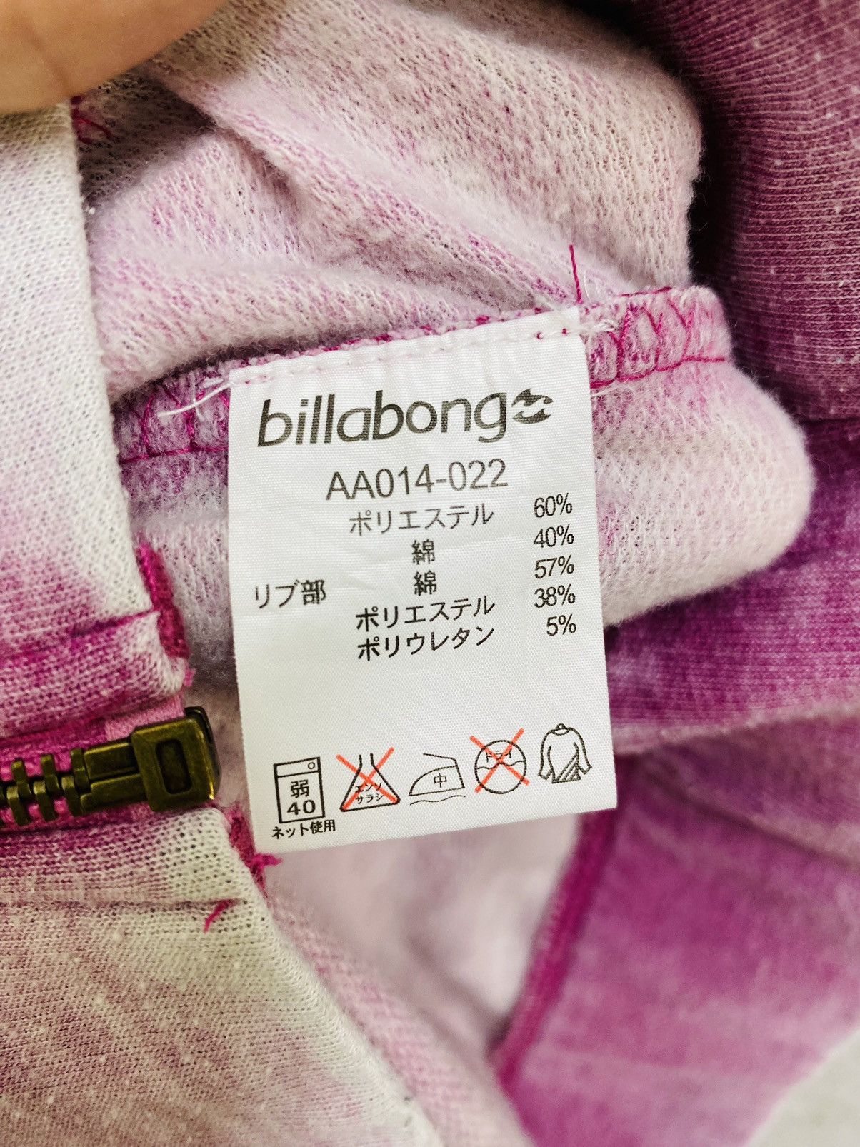 Billabong Vintage Billabong Zip Up Hoodie Pink Acid Wash Light Cotton Size M / US 6-8 / IT 42-44 - 11 Thumbnail