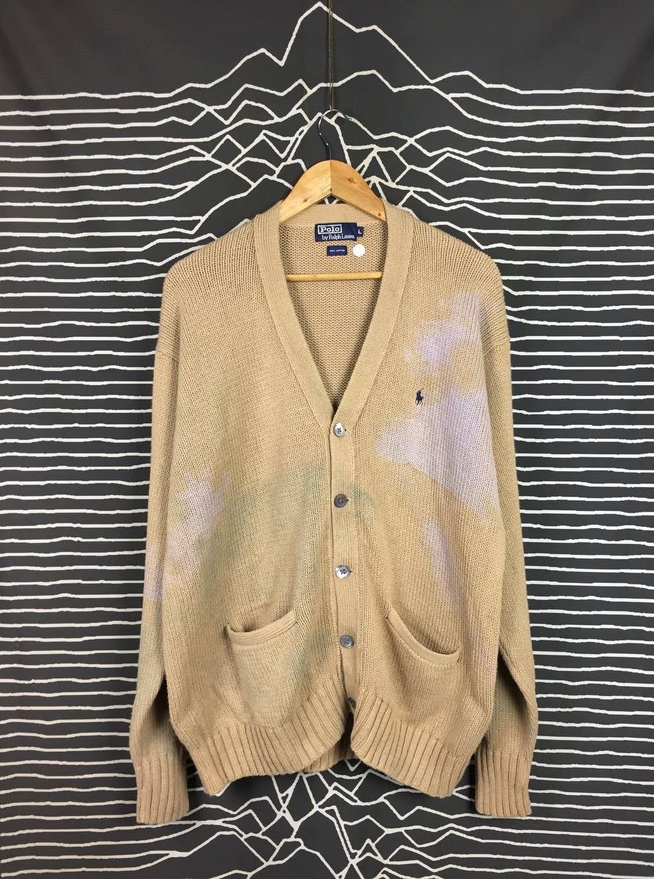 Polo Ralph Lauren Polo Ralph Lauren Vintage Distressed Knit Cardigan Sweater Size US L / EU 52-54 / 3 - 2 Thumbnail