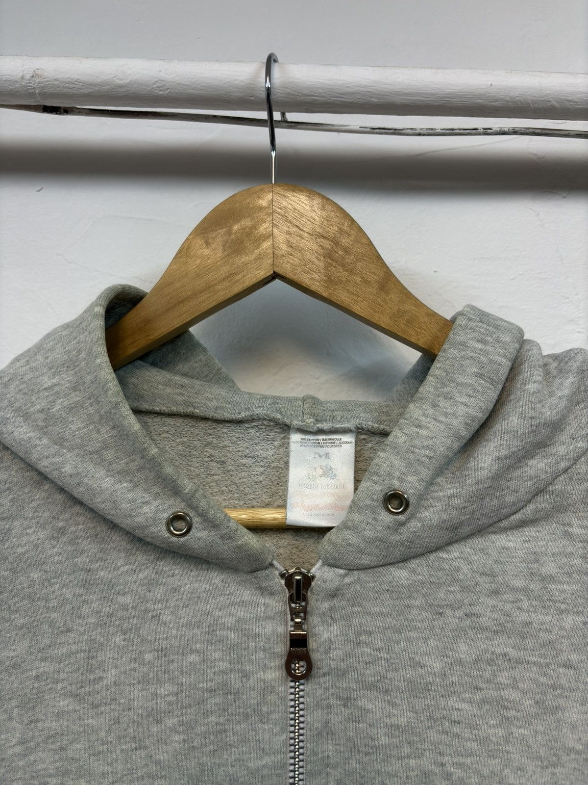 Fruit Of The Loom × Vintage Vintage fotl basic blank zip 00s hoodie 90s Size US M / EU 48-50 / 2 - 3 Thumbnail