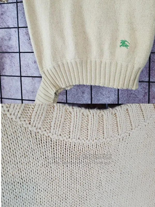 Burberry Burberry Khaki Cotton Blend Embroidered Knit Top. Size M / US 6-8 / IT 42-44 - 6 Thumbnail