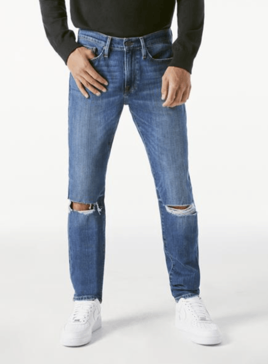 Image of Frame L'homme Skinny Telluride Rip Denim Jeans ( 30 ) in Blue, Men's