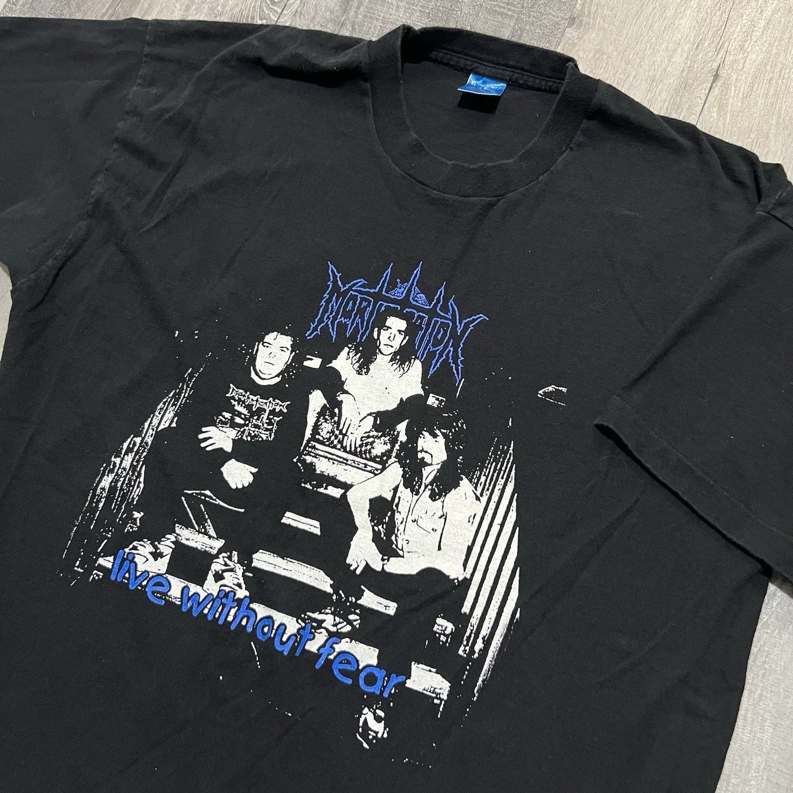 Fruit Of The Loom Mortification EnVision EvAngelene Christian Metal Band Tee Size US XL / EU 56 / 4 - 3 Thumbnail