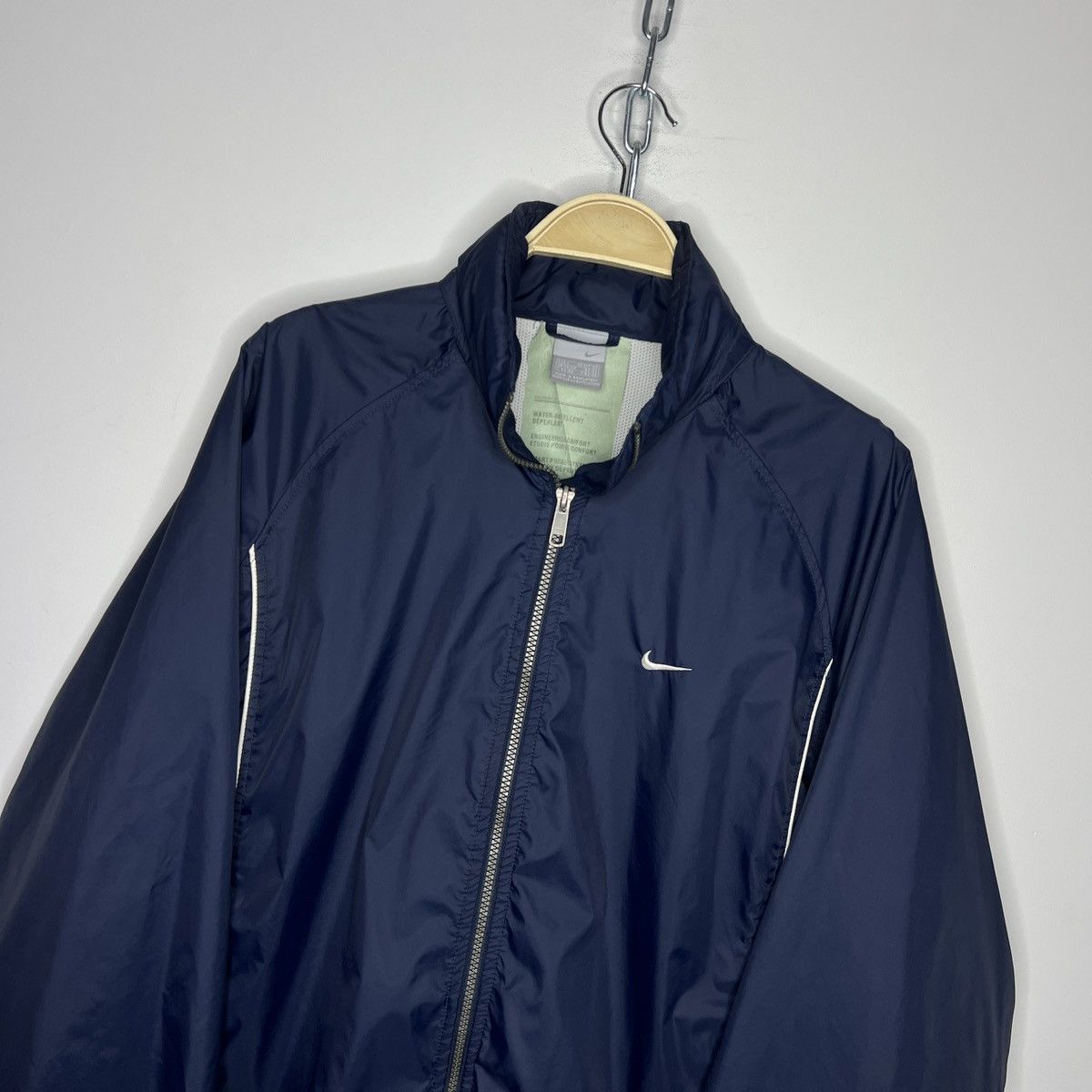 Nike × Vintage Vintage Nike Small Logo Drill Nylon Track Jacket size L Size US L / EU 52-54 / 3 - 5 Thumbnail