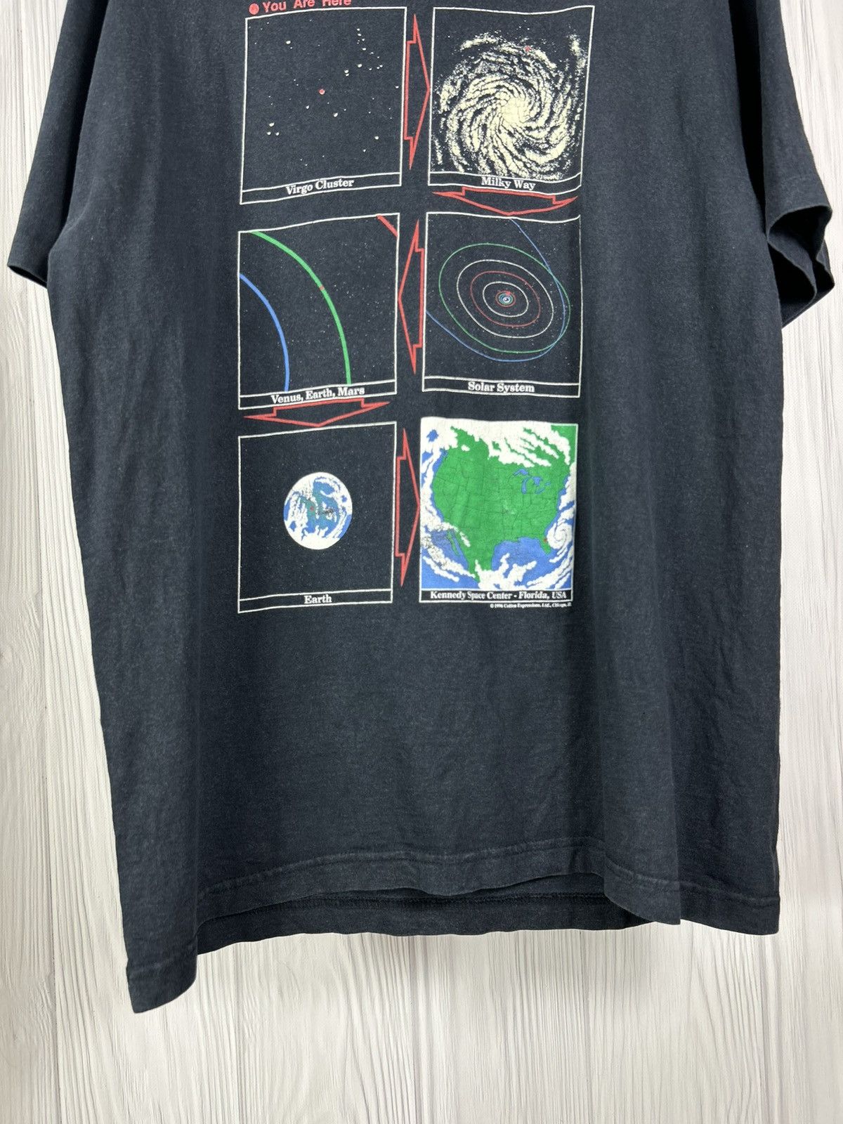 Vintage Vintage 1996 Limited Cotton Expressions Space T-Shirt Size L Size US L / EU 52-54 / 3 - 4 Thumbnail