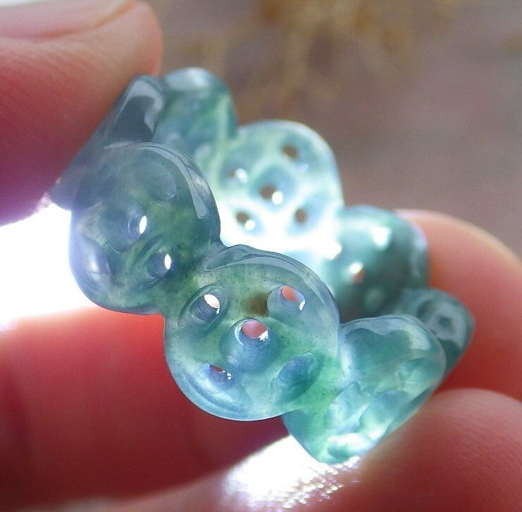 Other 108655 VS Jadeite Jade Green RING OLD Money Circle NO 5.25 Size ONE SIZE - 6 Thumbnail