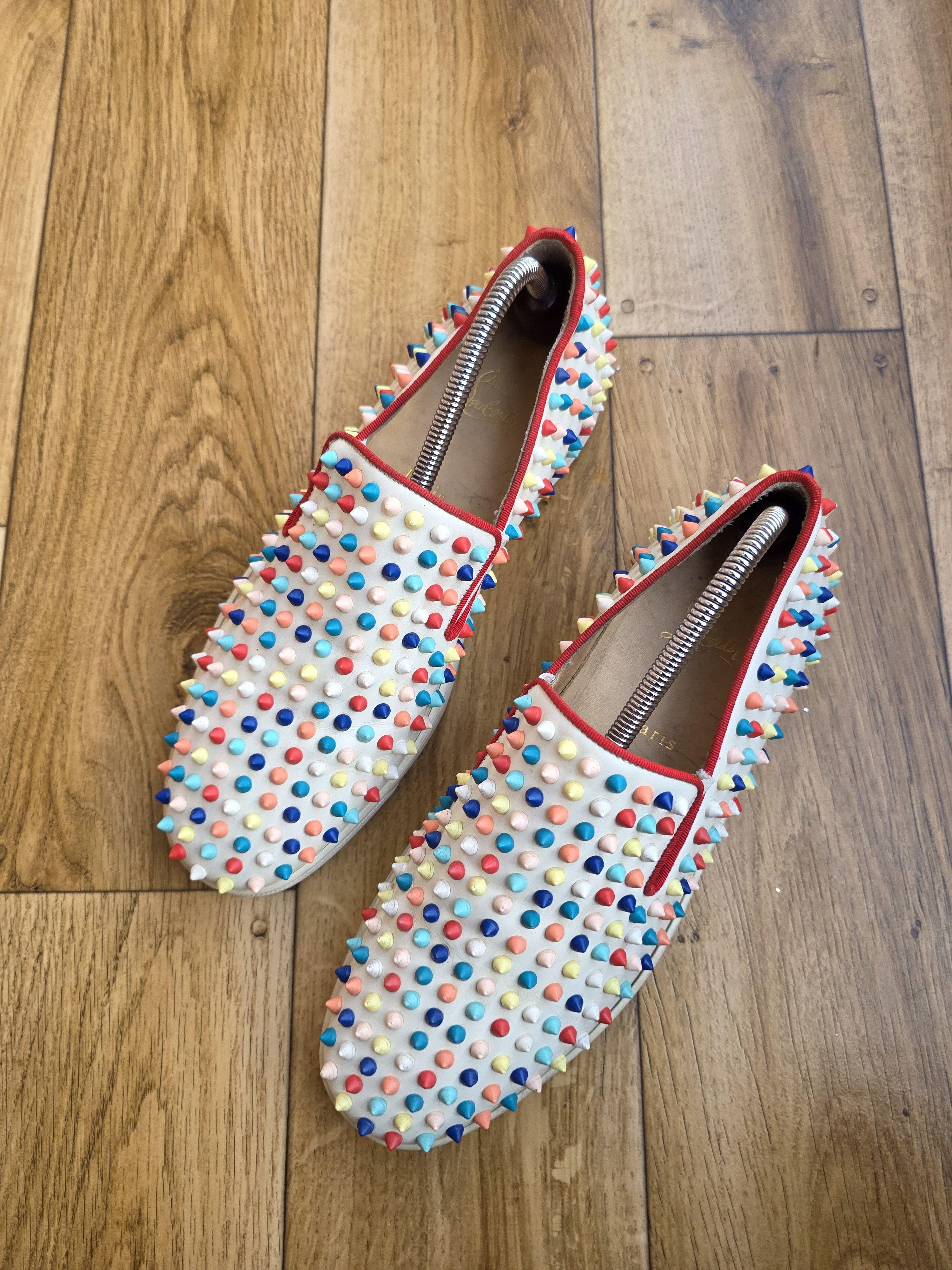 Christian Louboutin Christian Louboutin Spikes Multicolor Boat Sneakers Size US 9.5 / EU 42-43 - 4 Thumbnail