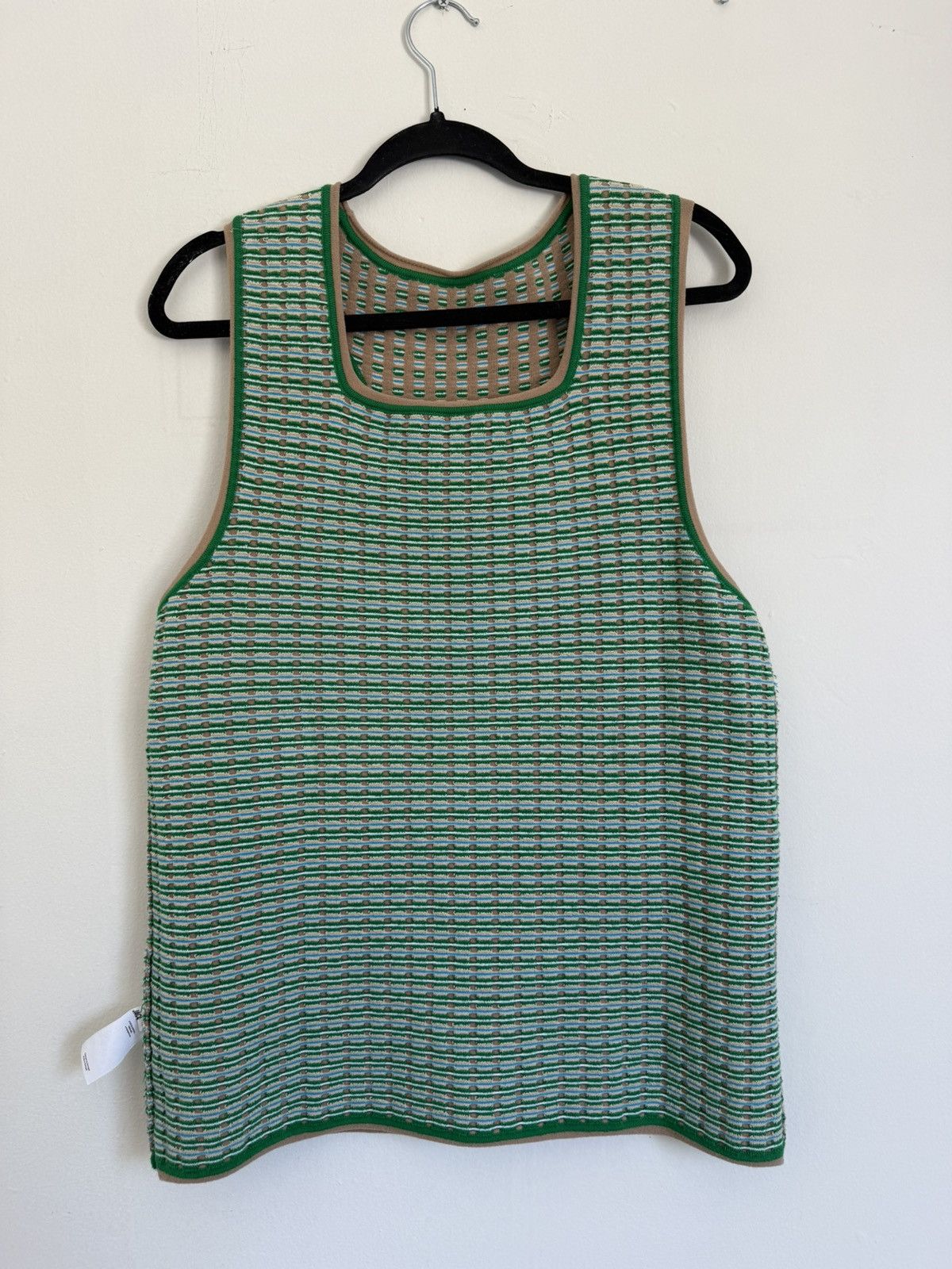 Jacquemus Jacquemus - Green & Beige 'Le Débardeur Macio' Tank Top Size US XL / EU 56 / 4 - 4 Thumbnail