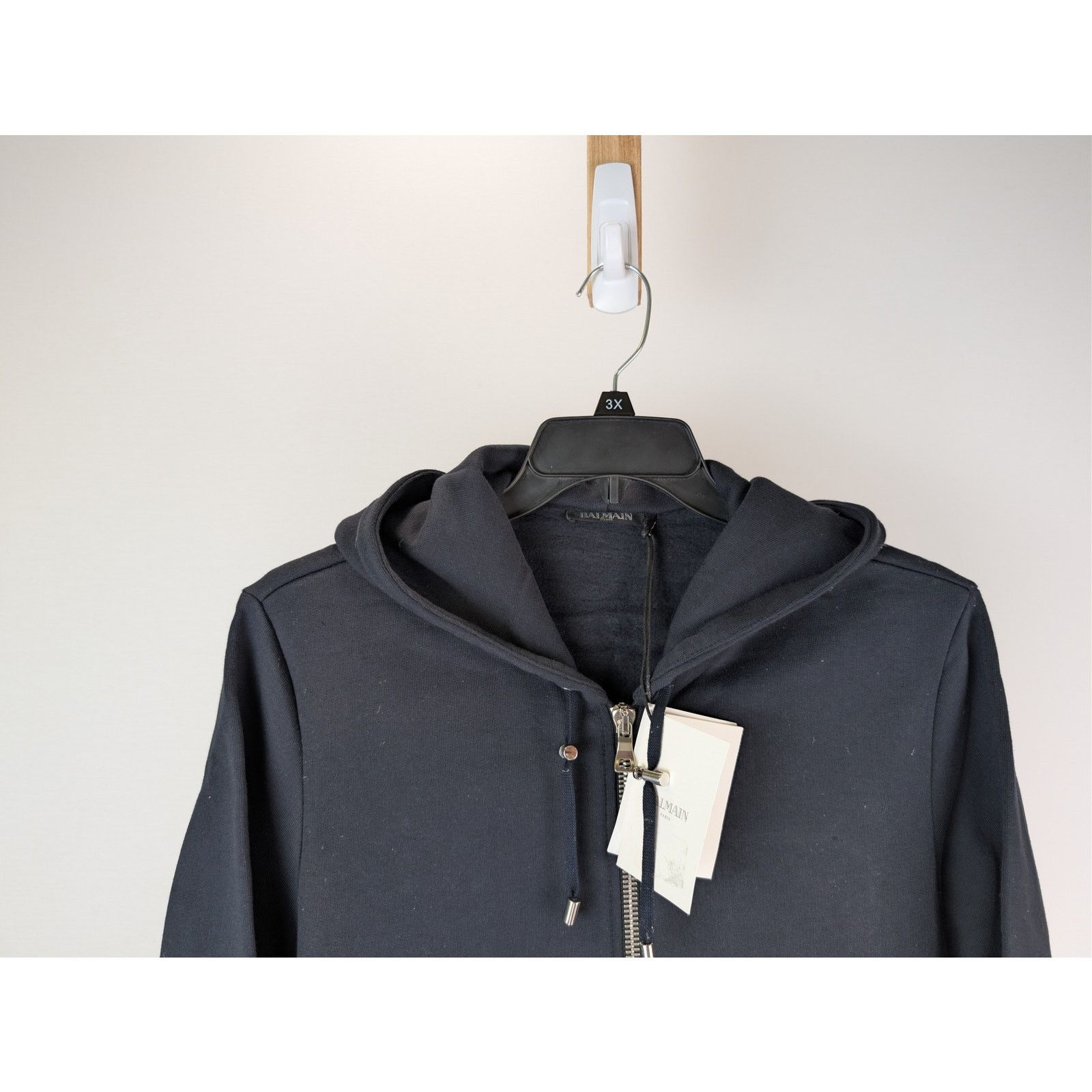 Balmain o1rshd1 Pullover Hoodie in Black Size US M / EU 48-50 / 2 - 3 Thumbnail