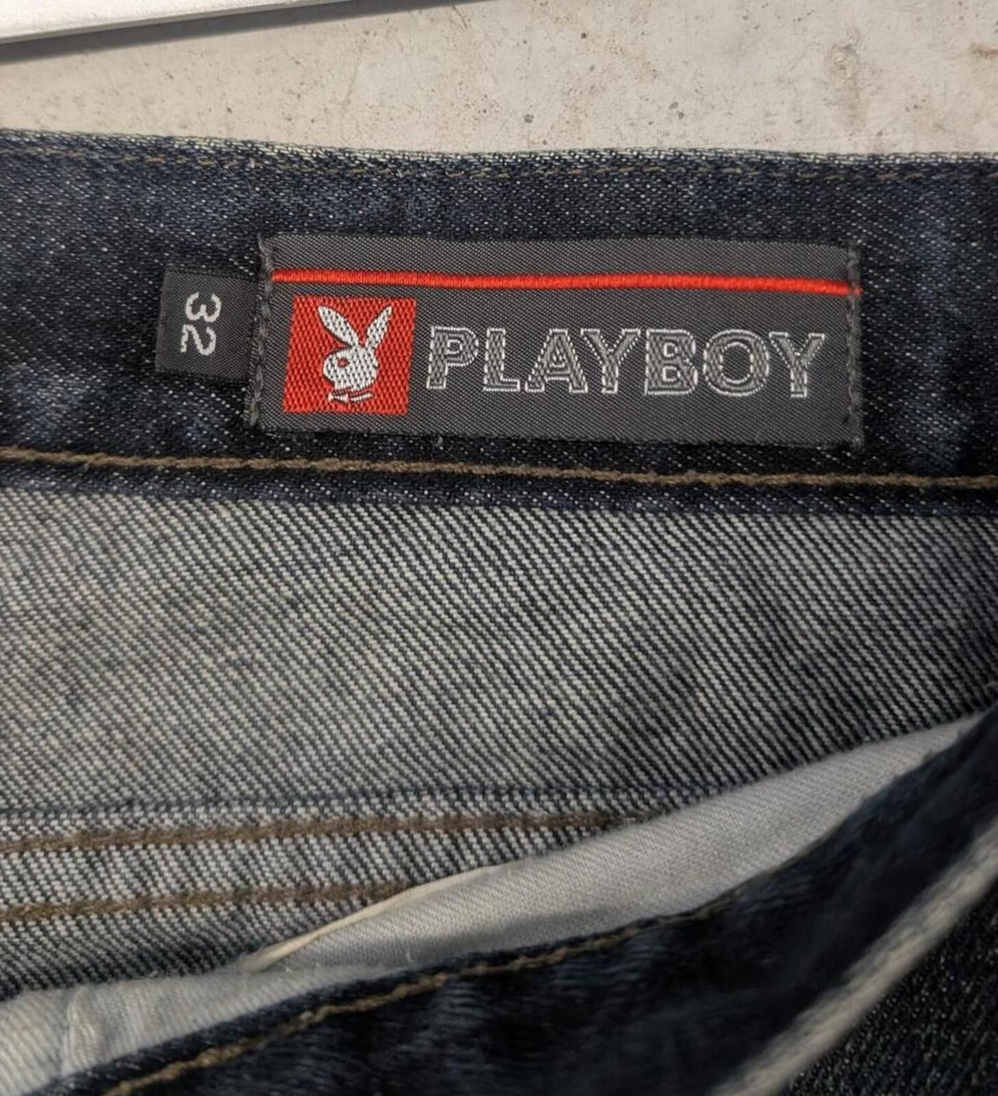 Playboy Vintage 90s Playboy Basic Jeans Dark Blue Denim Size US 31 - 4 Thumbnail