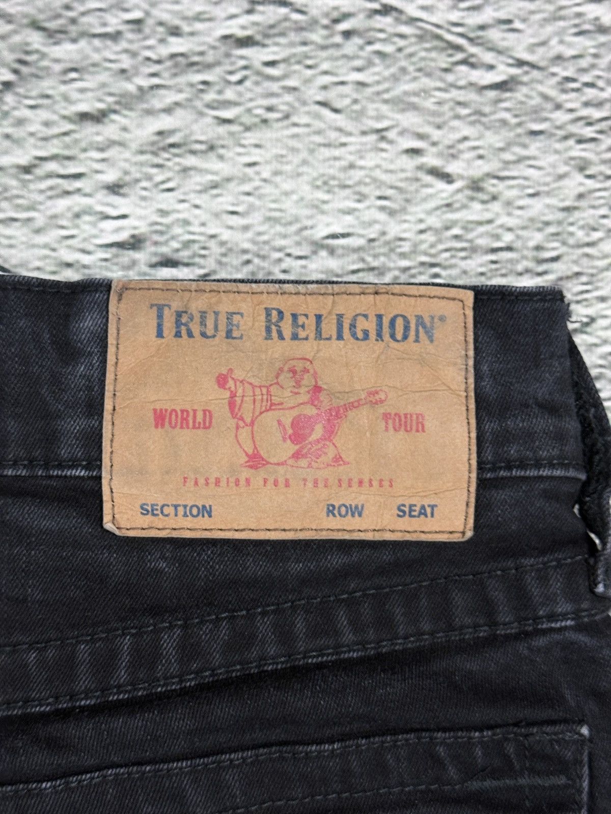 True Religion True Religion black jeans white horseshoe logo Y2K Rocco Size US 34 / EU 50 - 5 Thumbnail