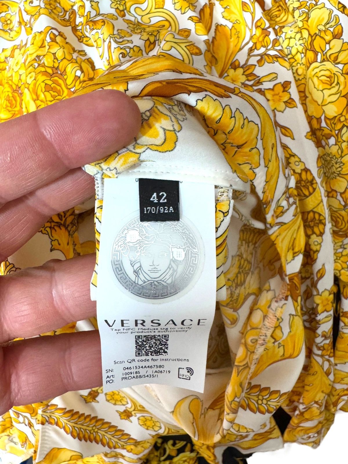 Versace Versace Baroque Silk Bodysuit Size 42 – New with Tags Size M / US 6-8 / IT 42-44 - 8 Thumbnail