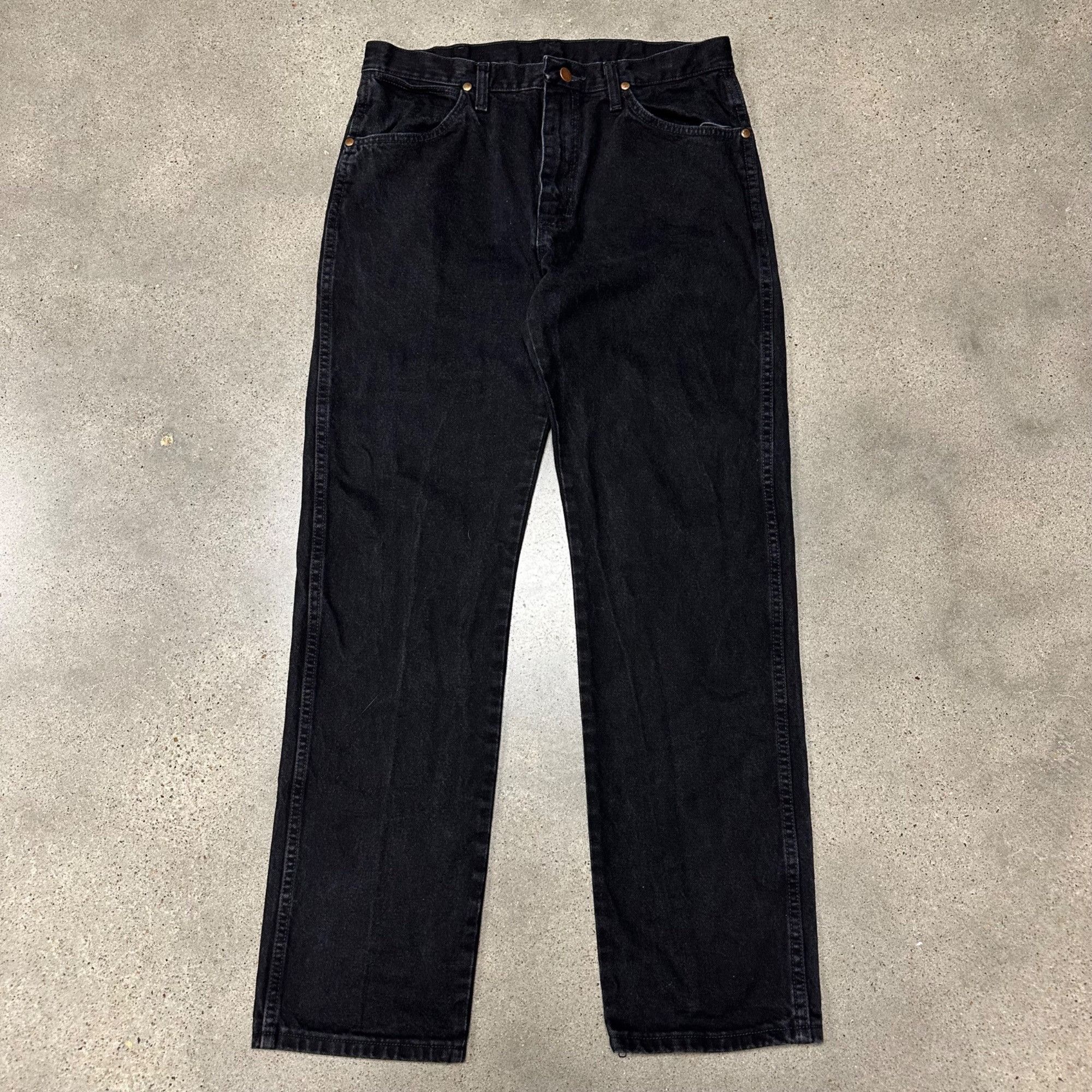 Vintage × Wrangler Vintage 80s/90s Black Wrangler Denim Jean Pants Size US 33 - 1 Thumbnail