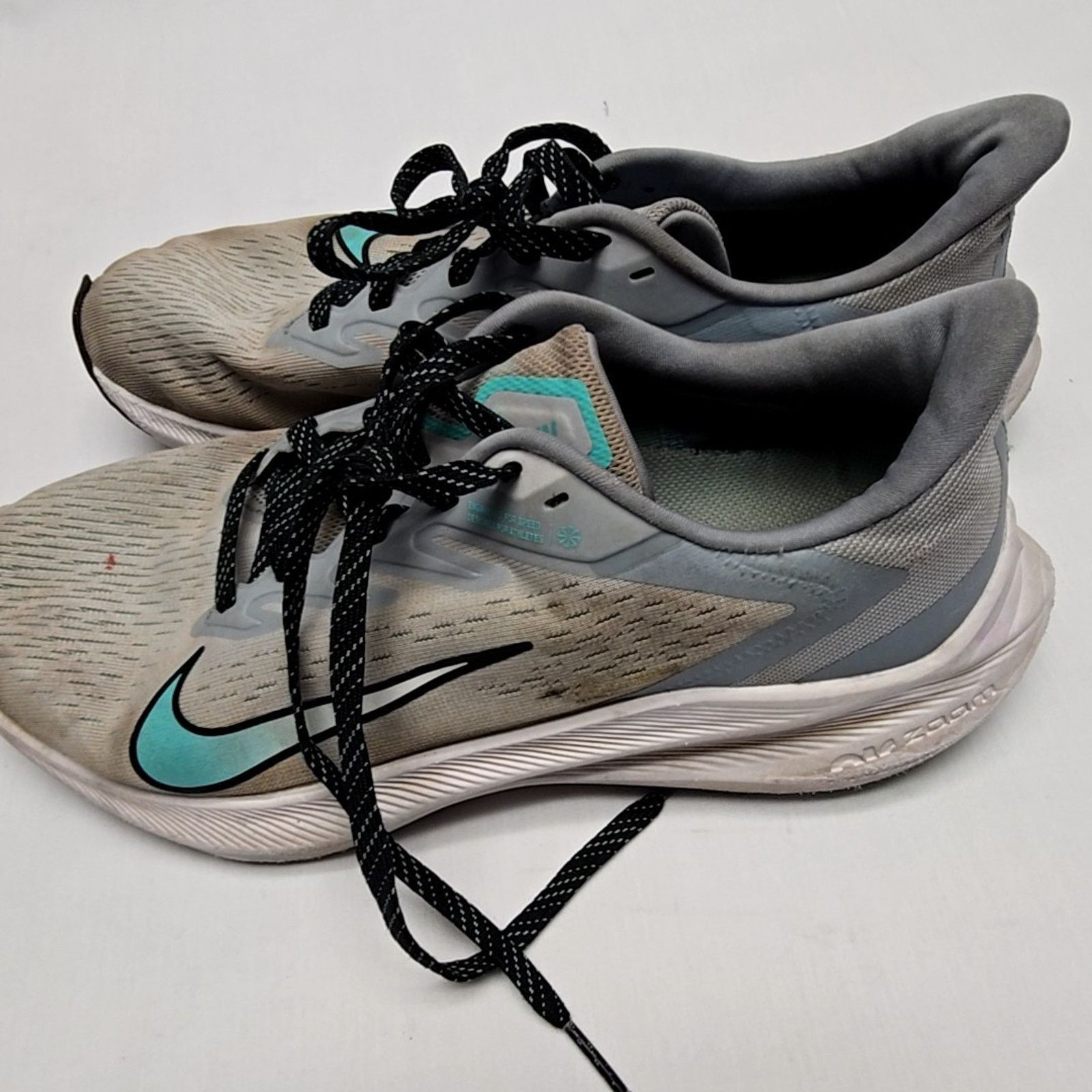 Nike Nike Air Zoom Running Shoes Womens 9.5 Gray Teal Sneakers Size US 9.5 / IT 39.5 - 3 Thumbnail
