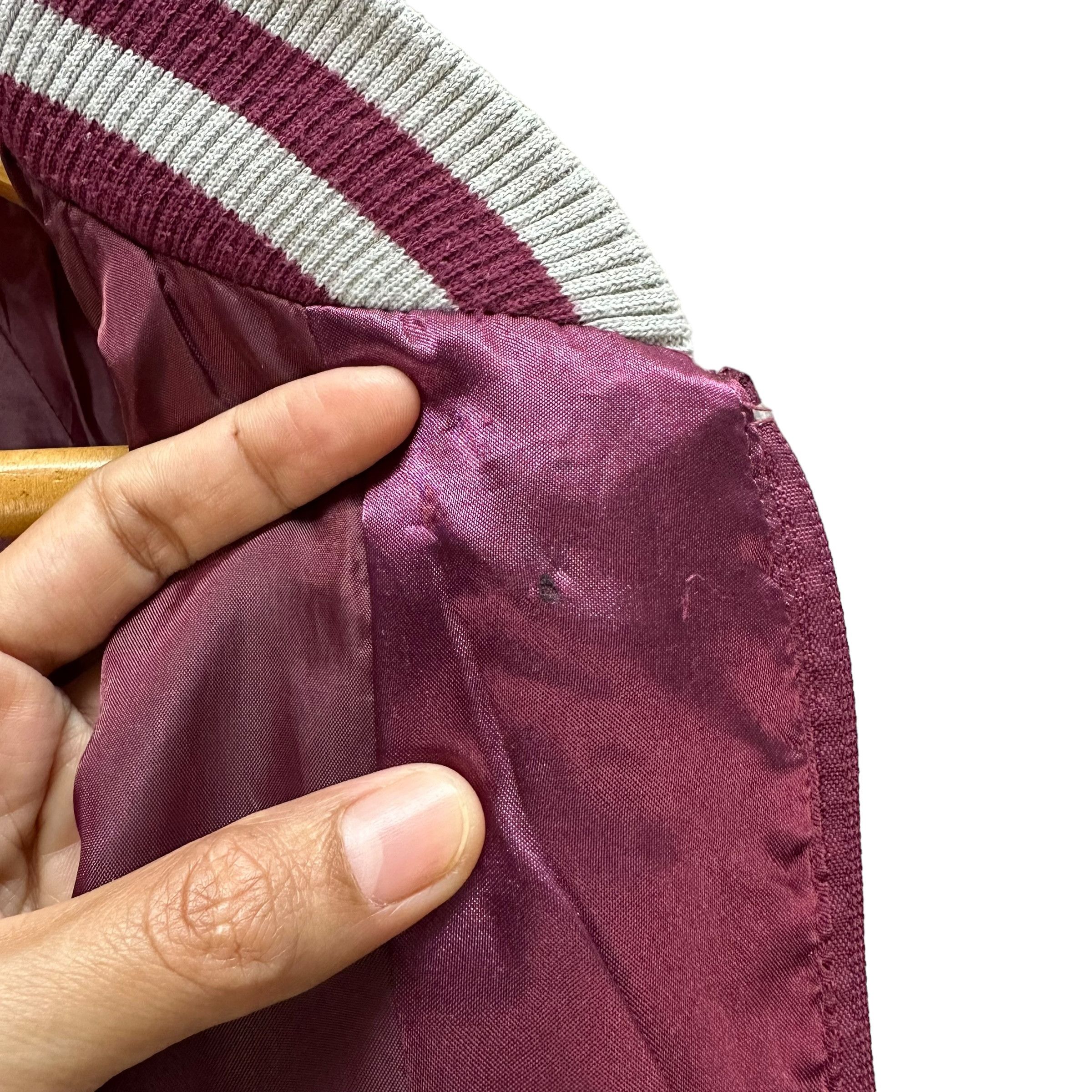 Japanese Brand CAMPANELLO Magenta Satin Sukajan Bomber Jacket #A39-0884 Size US L / EU 52-54 / 3 - 9 Thumbnail
