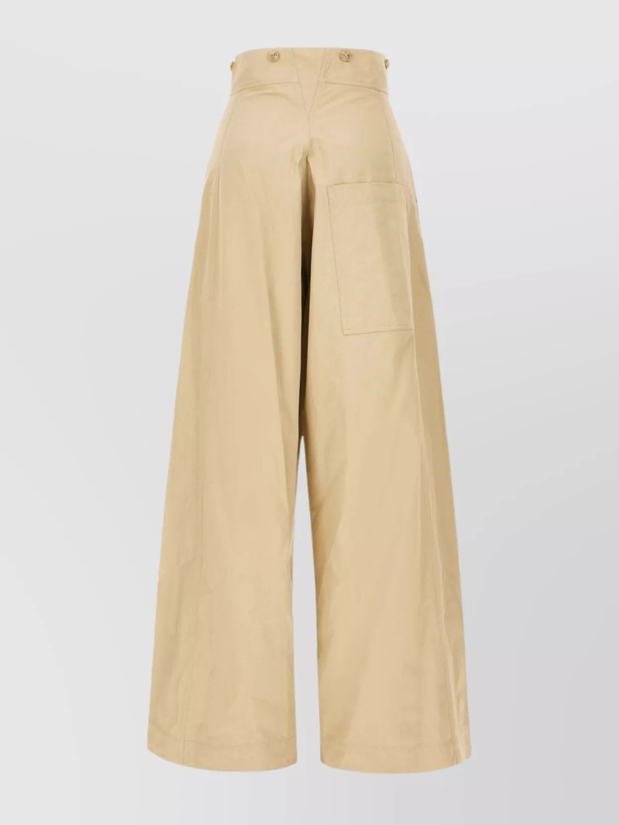 Japanese Brand QUIRA High-Waisted Wide-Leg Trousers Size 27" / US 4 / IT 40 - 2 Thumbnail