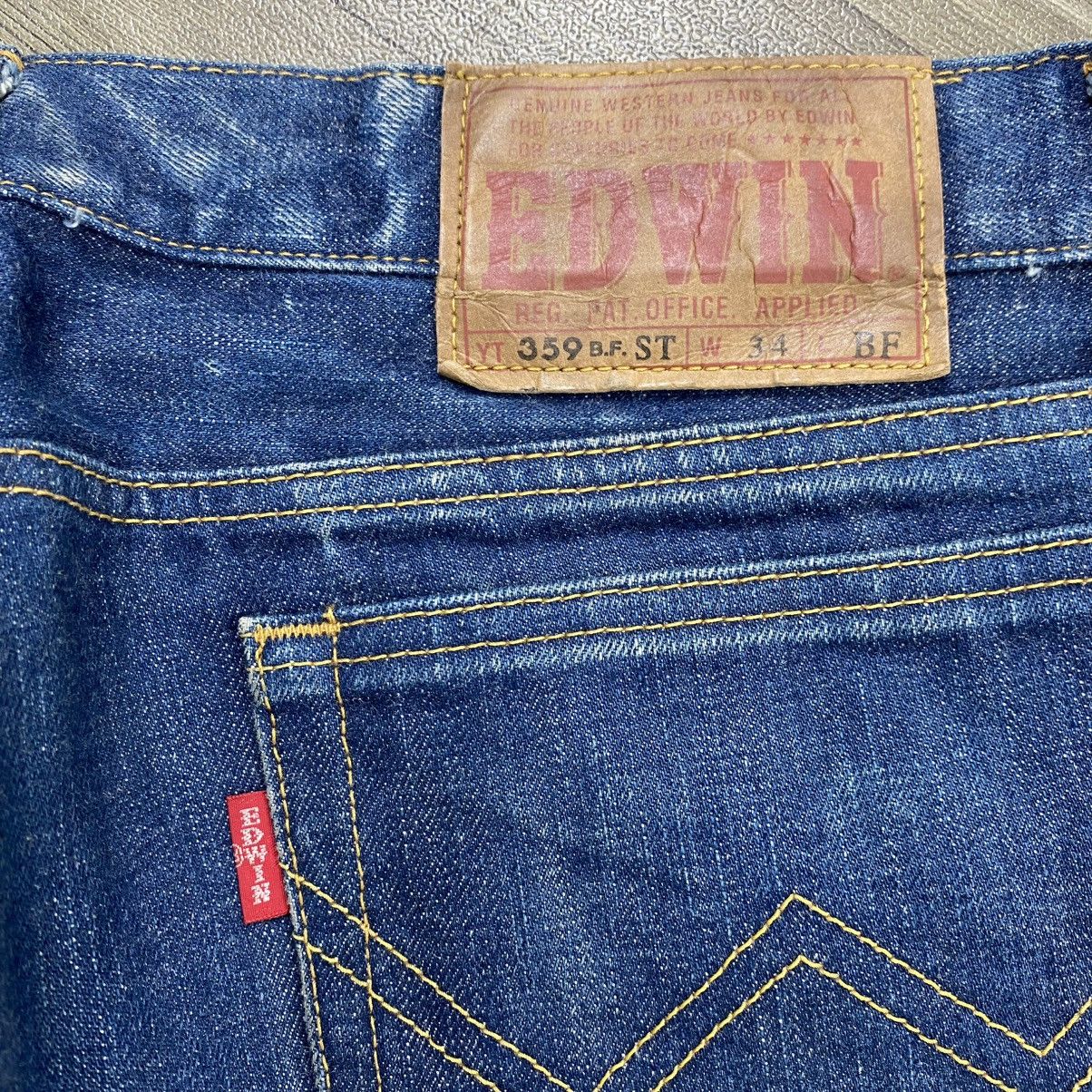 Edwin 1990s Vintage Edwin 359 B.F. ST Half Selvedge Denim Jeans Size US 34 / EU 50 - 12 Thumbnail