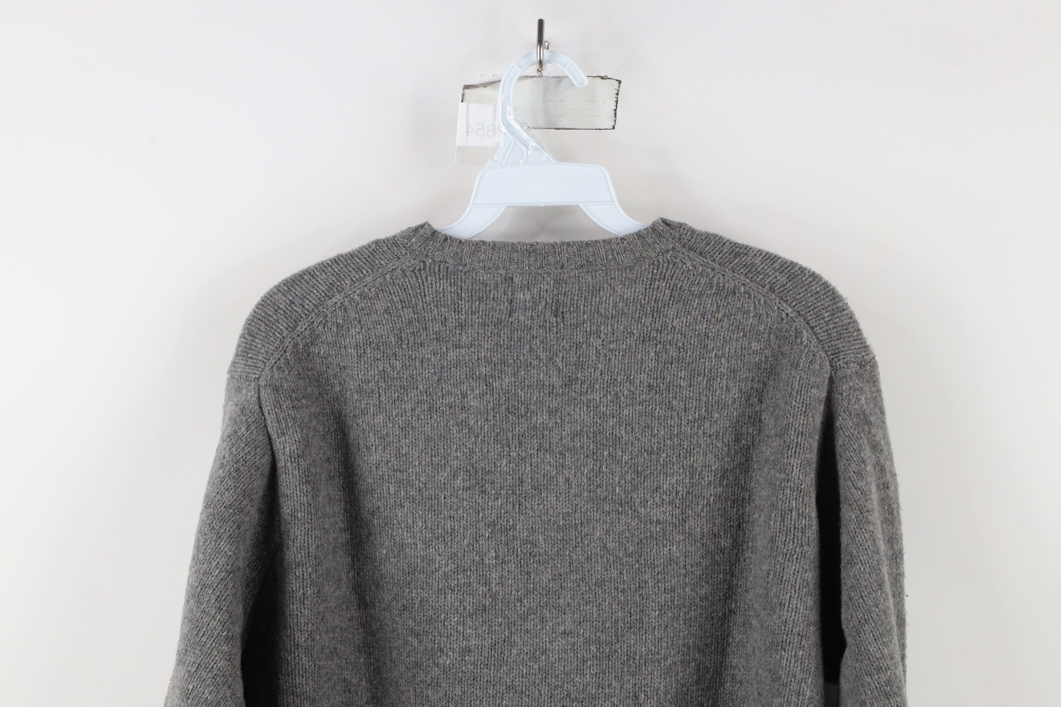 Gap × Vintage Vintage 90s Gap Lambswool Knit V-Neck Sweater Heather Gray Size US XS / EU 42 / 0 - 8 Thumbnail