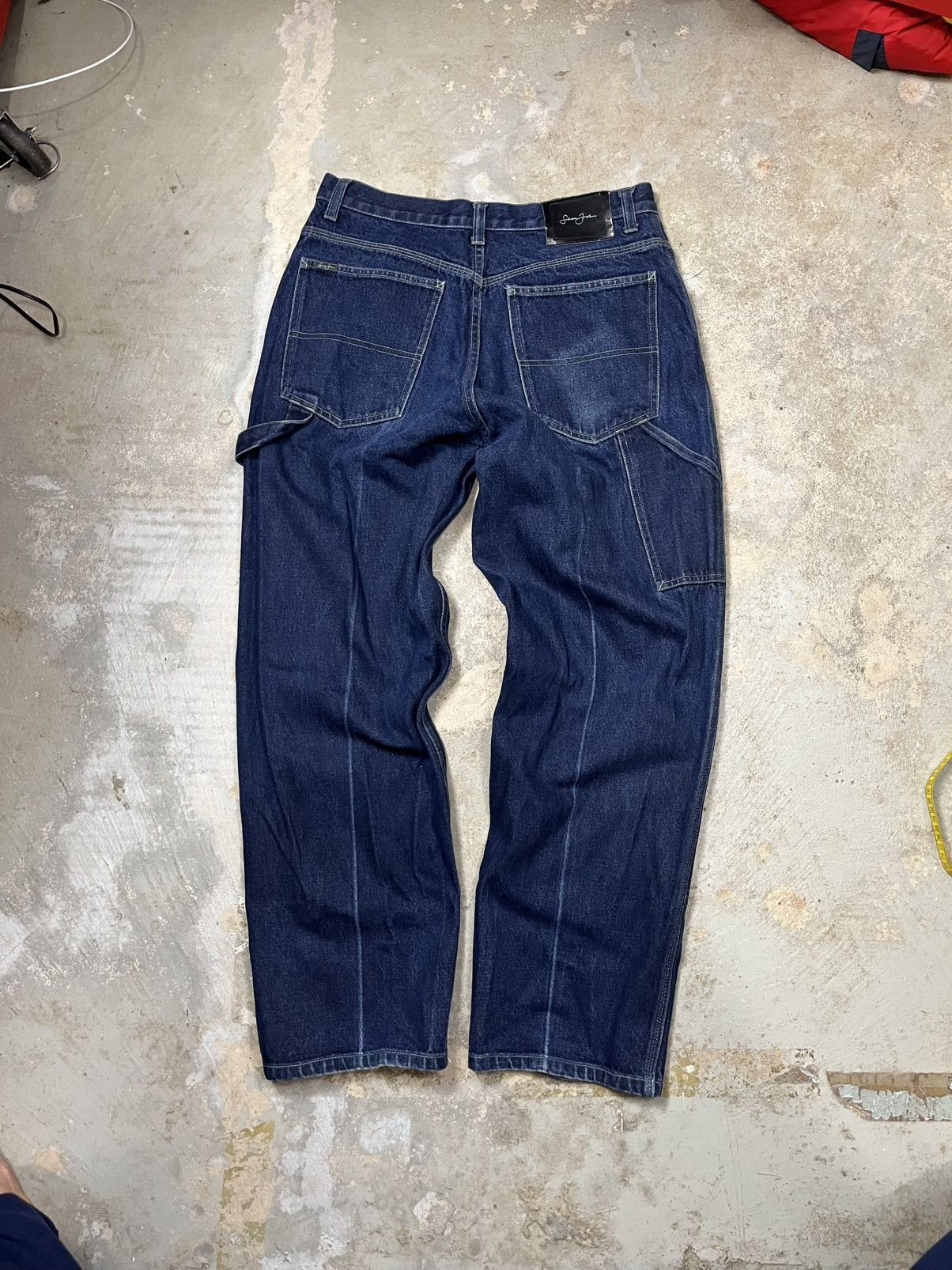 Sean John × Vintage Baggy Vintage Sean Jean Y2K 2000s Denim Double Knees Size US 33 - 2 Thumbnail