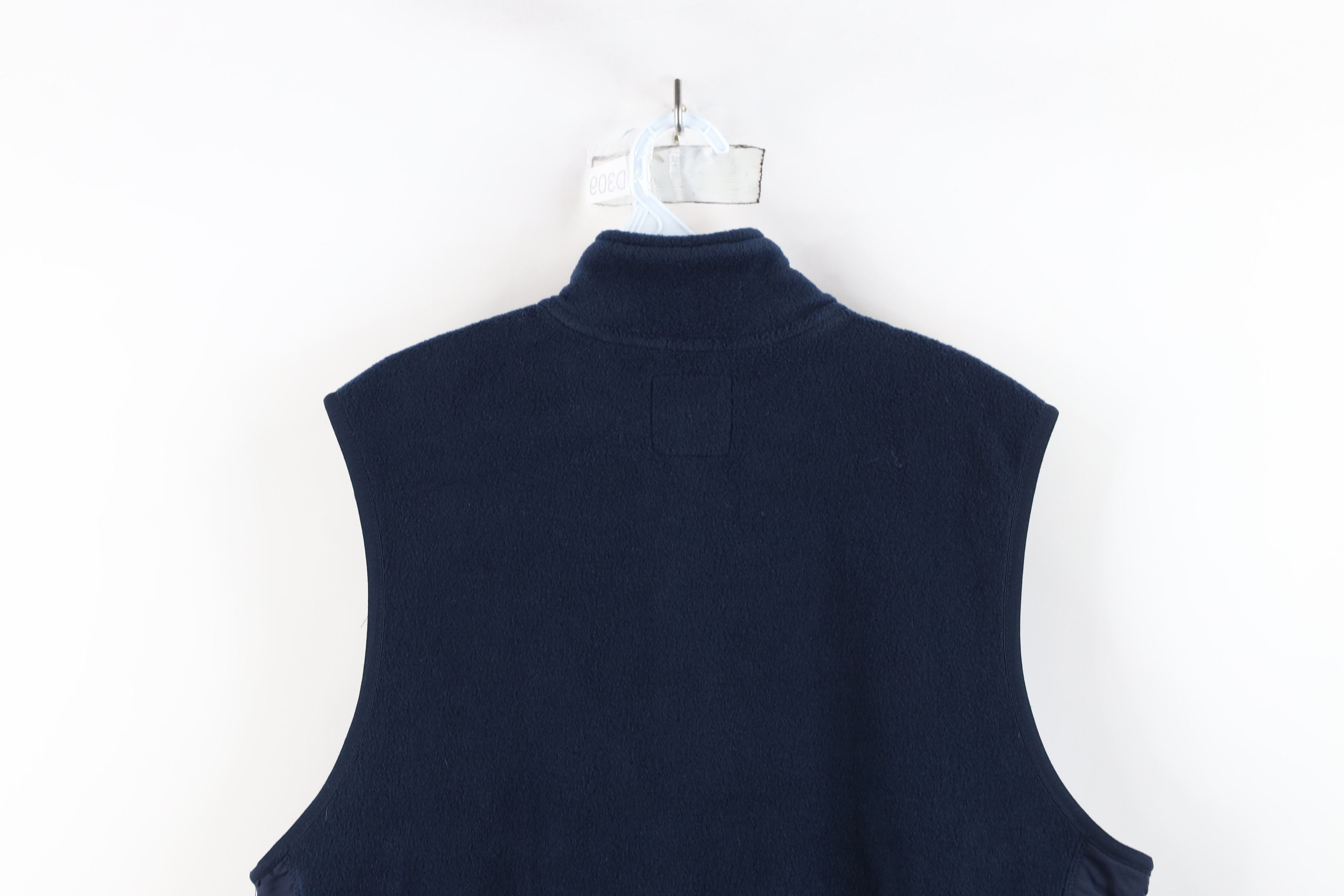 Gap × Vintage Vintage 90s Gap Faded Blank Full Zip Fleece Vest Jacket Blue Size US S / EU 44-46 / 1 - 14 Thumbnail