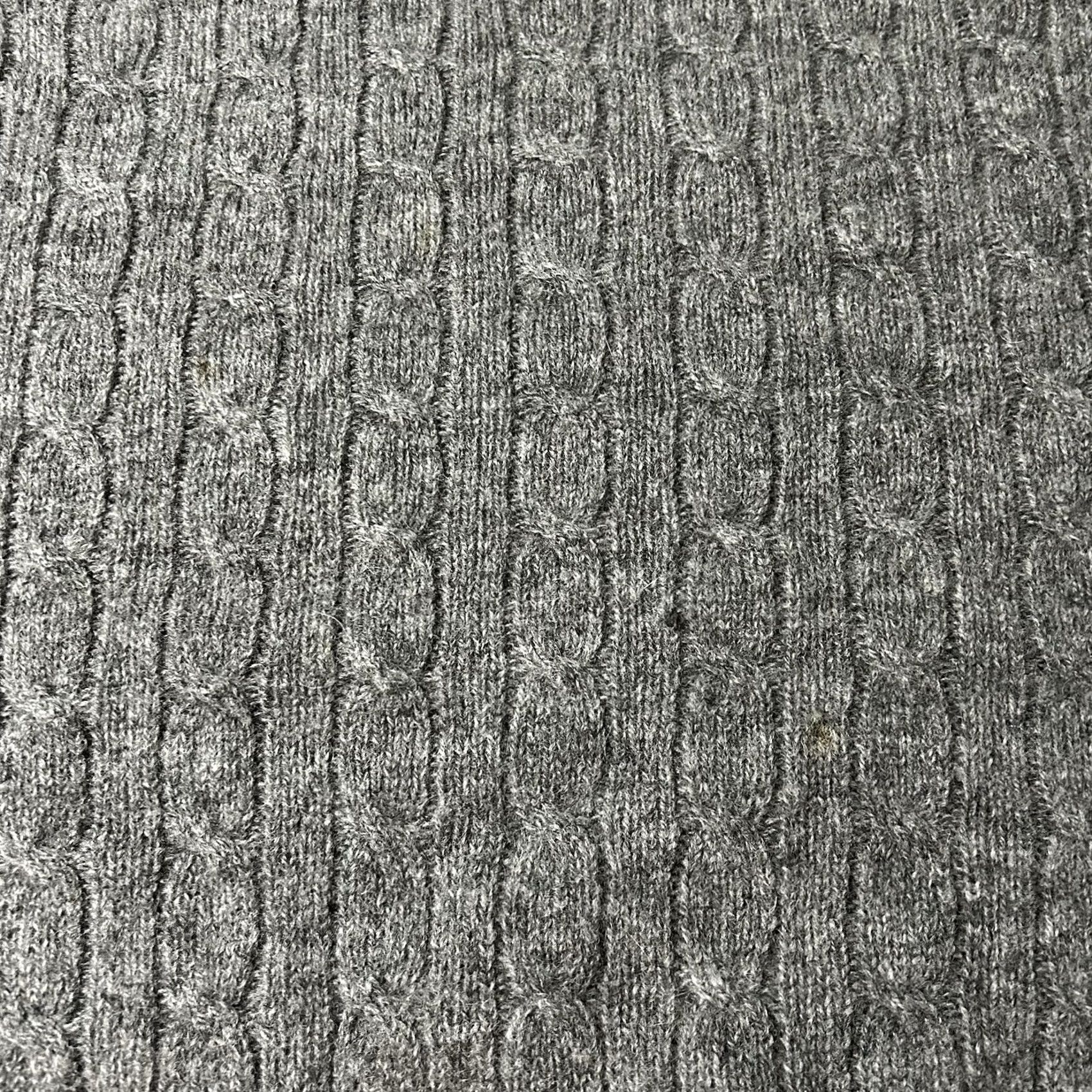 Polo Ralph Lauren VINTAGE Polo Ralph Lauren Fisherman Cable-Knit Wool Sweater XL Men Gray 90s Pullover Size US XL / EU 56 / 4 - 3 Thumbnail