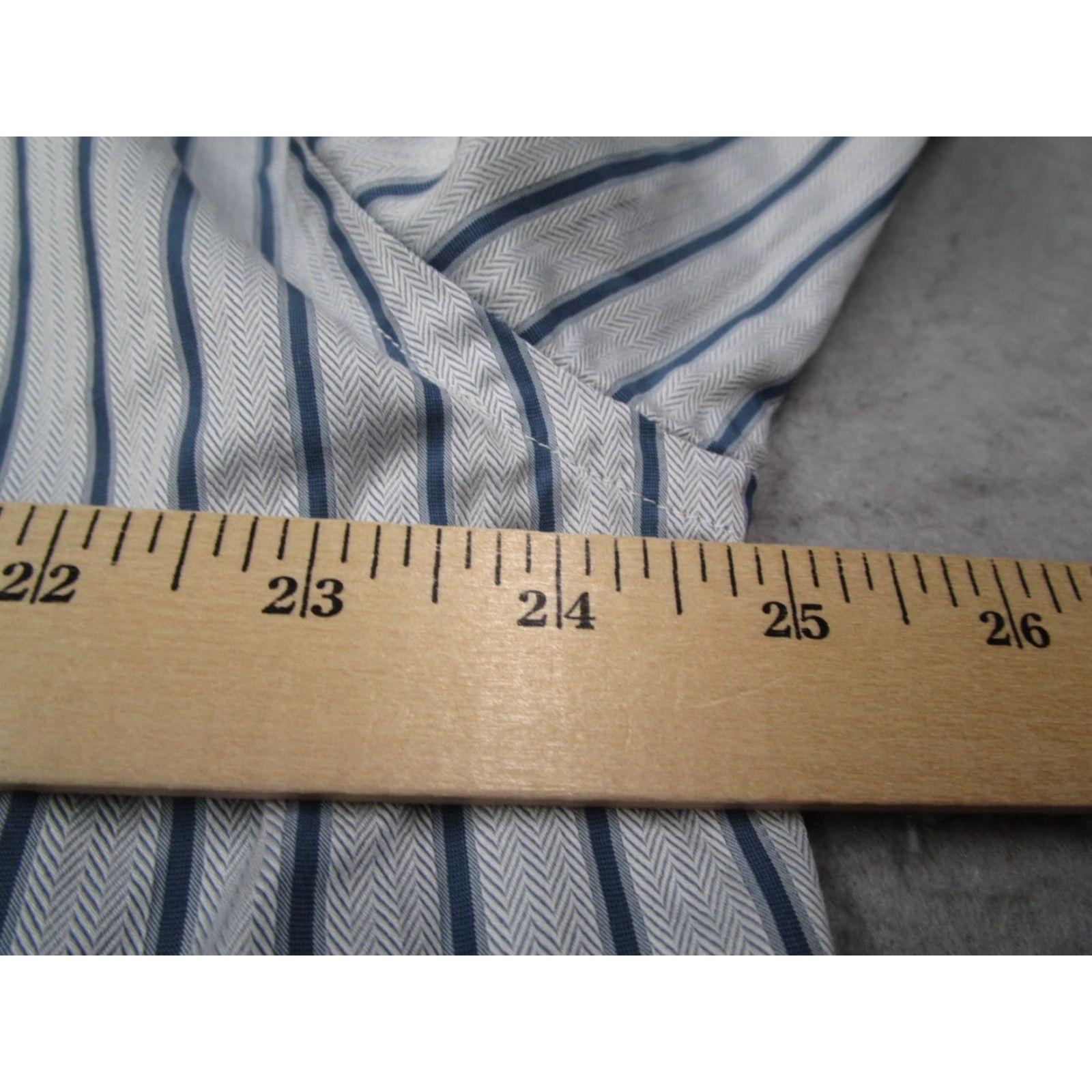Canali CANALI Dress Shirt Men XL Blue Striped Button Up Long Sleeve Made in Italy Size 46R - 7 Thumbnail