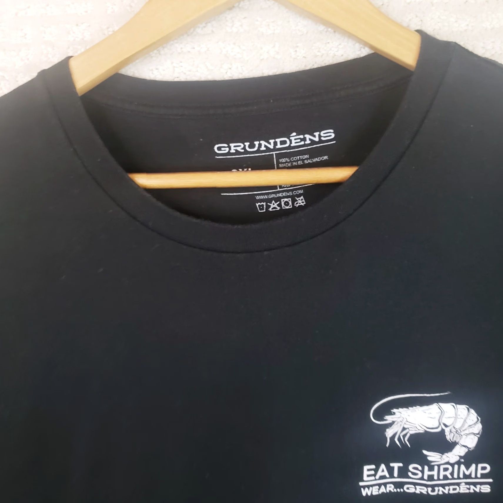 Shrimps Gruden's Short Sleeve T-Shirt Tee 3XL Black Shrimp Graphic Crew Neck Mens Shirt Size US XXL / EU 58 / 5 - 3 Thumbnail