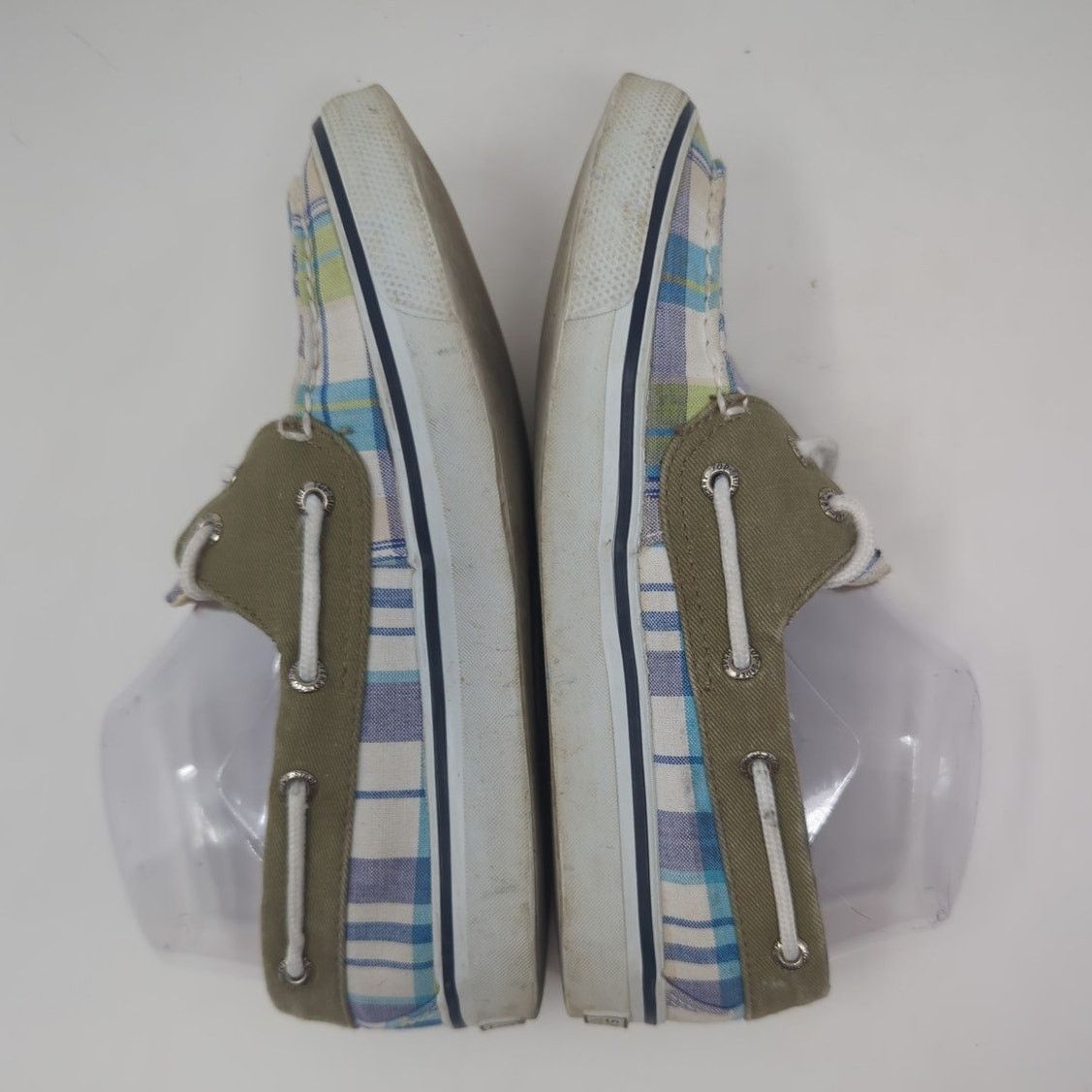 Sperry Sperry Topsider Blue Green Plaid Boat Shoes Womens Size 6 Size US 6 / IT 36 - 6 Thumbnail