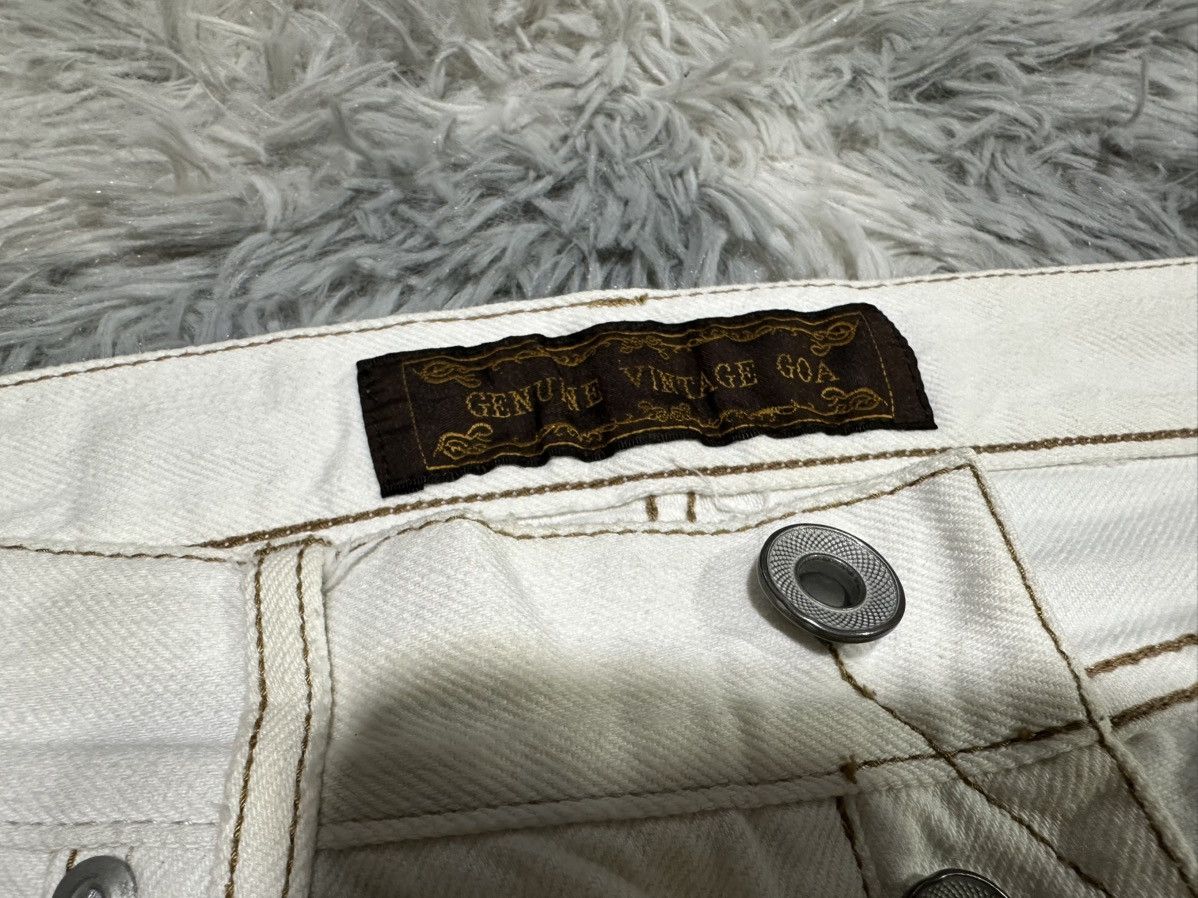 GOA 🔥Y2K Archived G.o.a White Denim Snakeskin Size US 30 / EU 46 - 13 Thumbnail