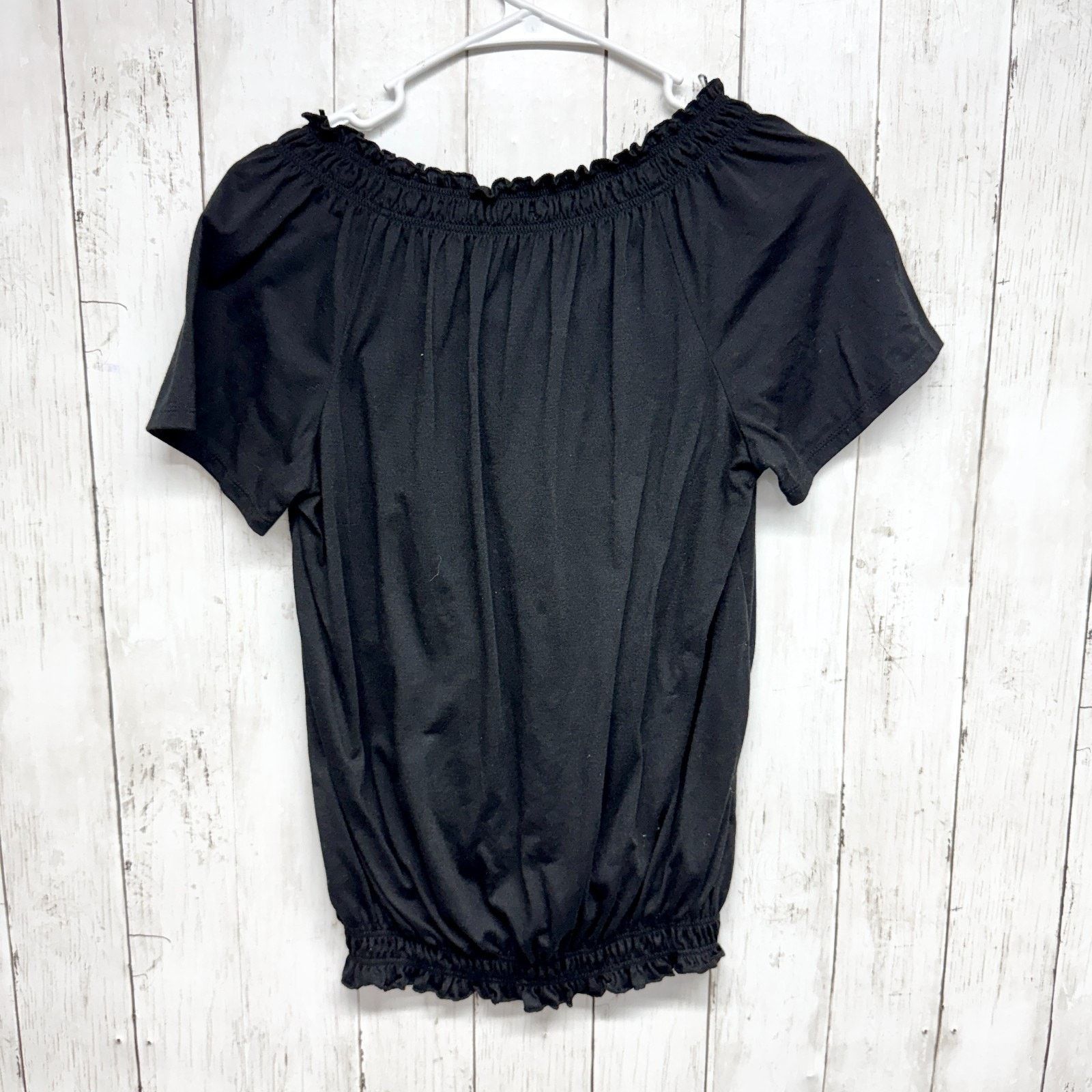 Other Chances R Blouse Size Large Embroidered Smocked Short Sleeve Size L / US 10 / IT 46 - 6 Thumbnail