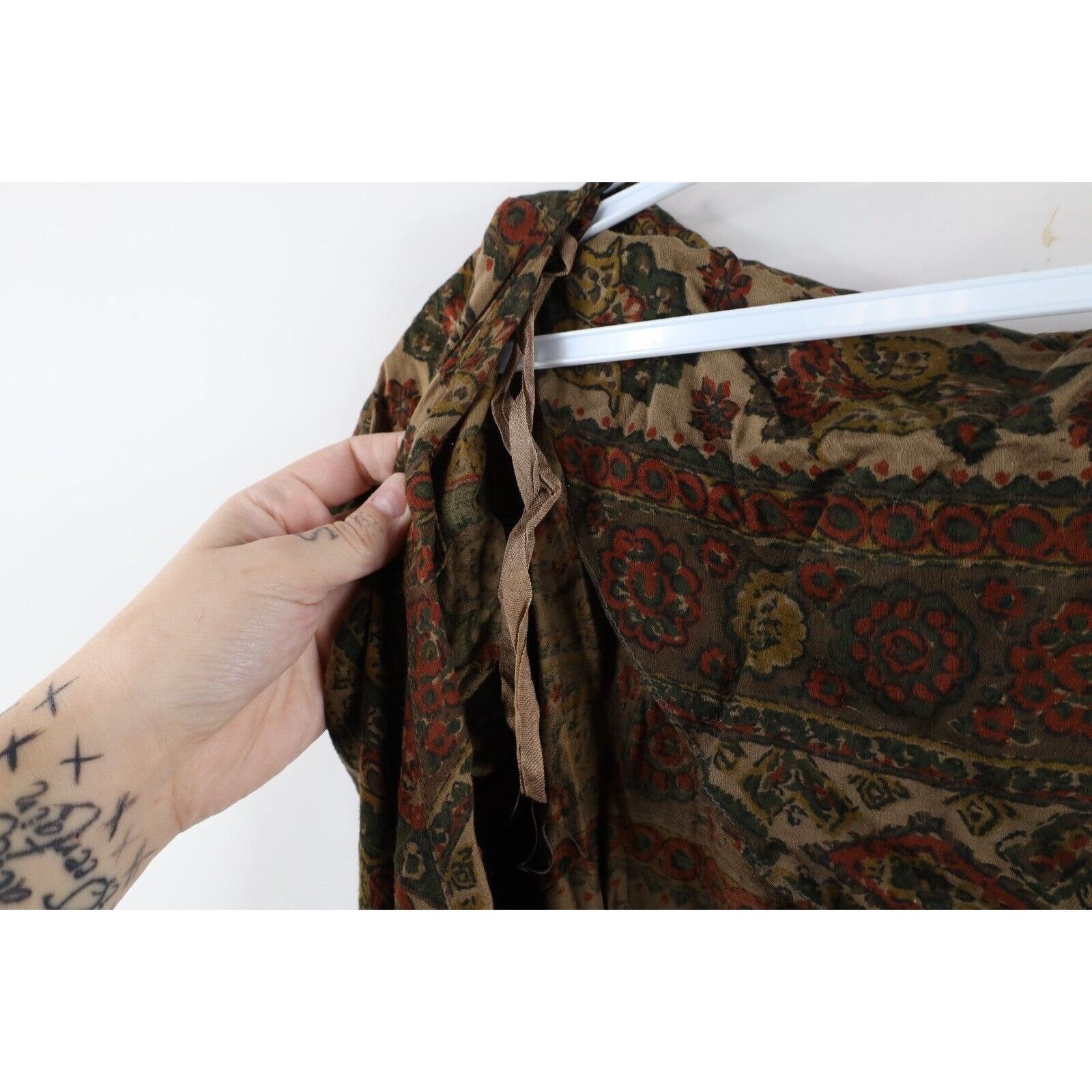 Vintage Vintage 50s 60s Mid Century Modern MCM Flower Tapestry Dress Size M / US 6-8 / IT 42-44 - 8 Thumbnail