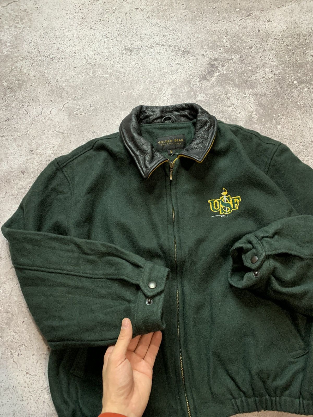 Golden Bear Made in USA Golden Bear USF Varsity Bomber Jacket Size US M / EU 48-50 / 2 - 2 Thumbnail