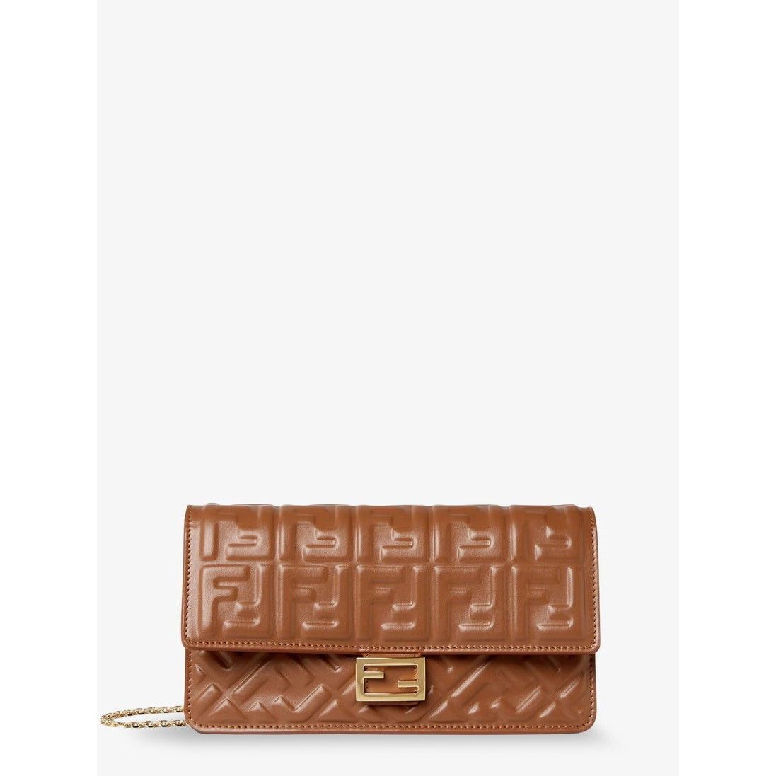 Fendi FENDI $1750 Sellier Brown Baguette Chain Wallet Bag New Size ONE SIZE - 1 Thumbnail