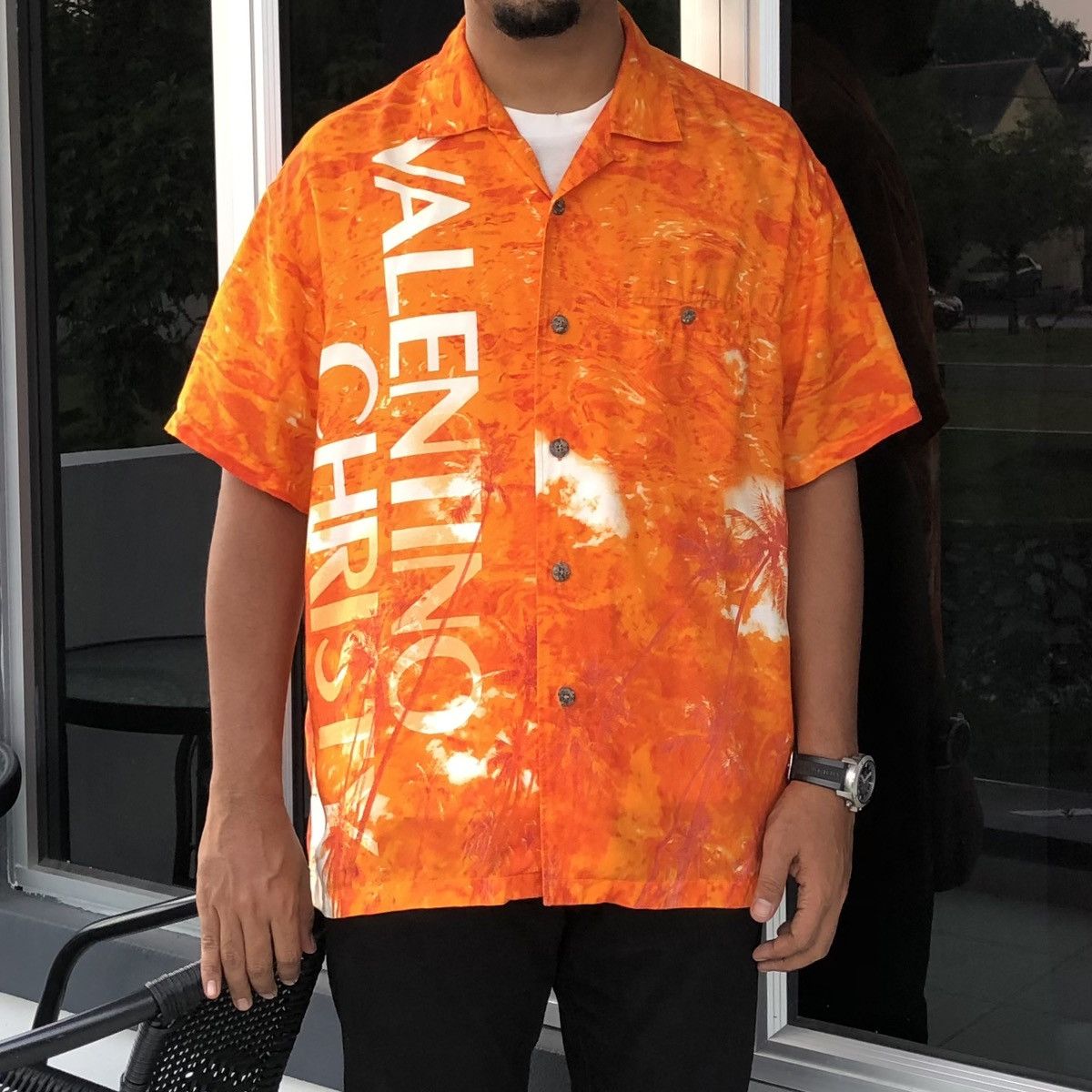 Valentino VALENTINO CHRISTY Volcano Hawaiian TieDye Rayon Short Sleeve Size US L / EU 52-54 / 3 - 3 Thumbnail