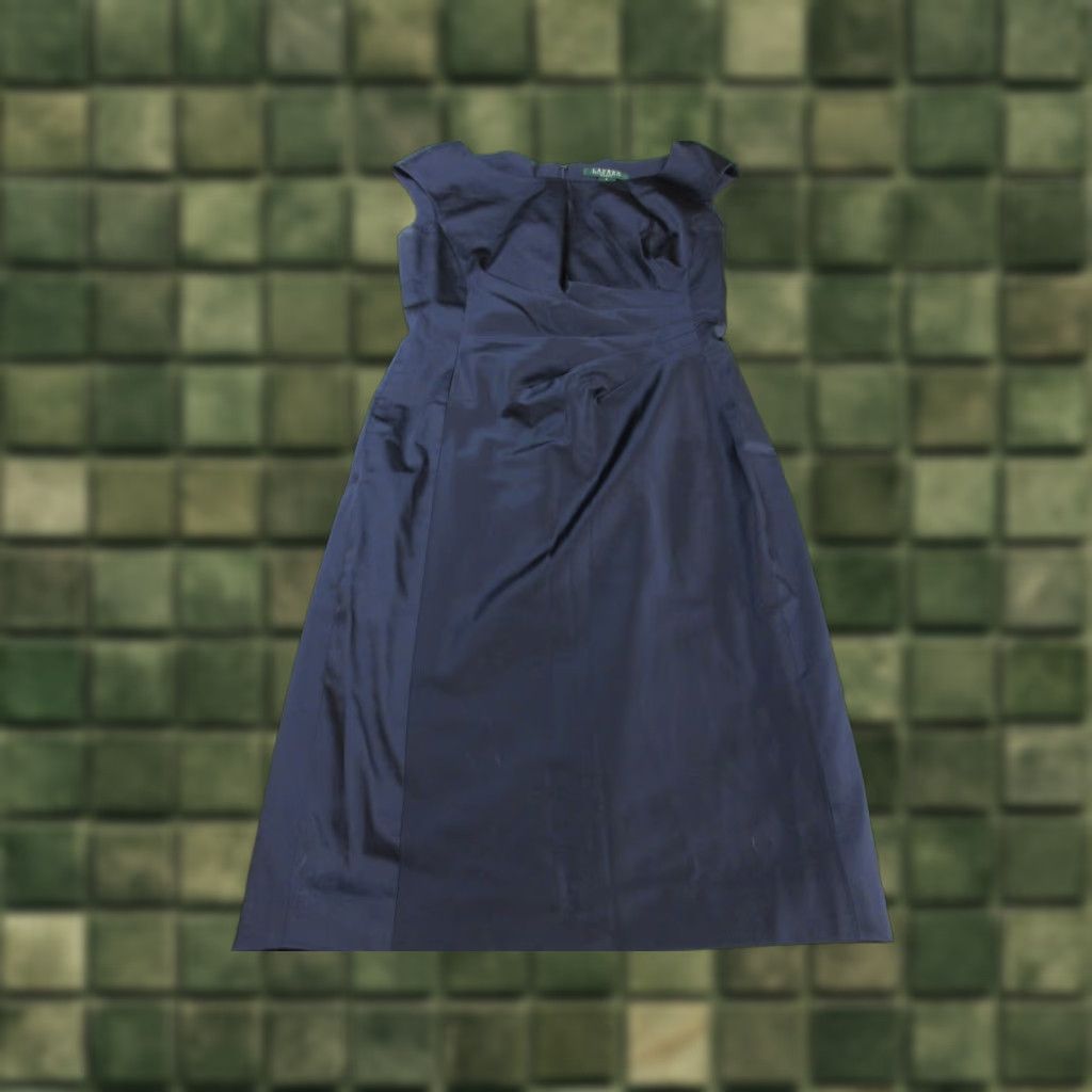 VINTAGE Ralph Lauren Women's Dress Sleeveless Tank Midi Blue