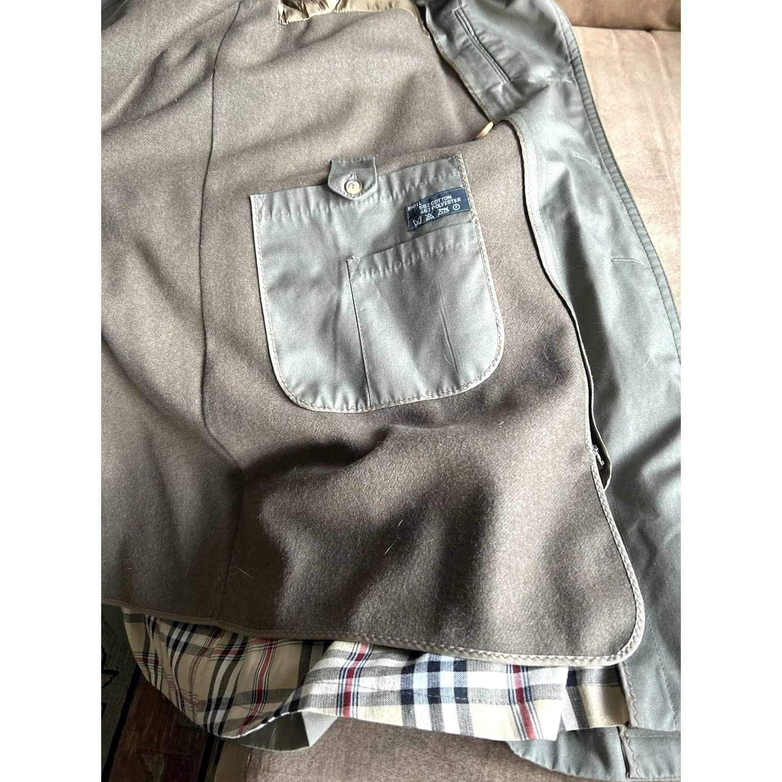Vintage VINTAGE Army Style Trench Coat Made in Poland Sz Large Mens Jacket Size US L / EU 52-54 / 3 - 4 Thumbnail