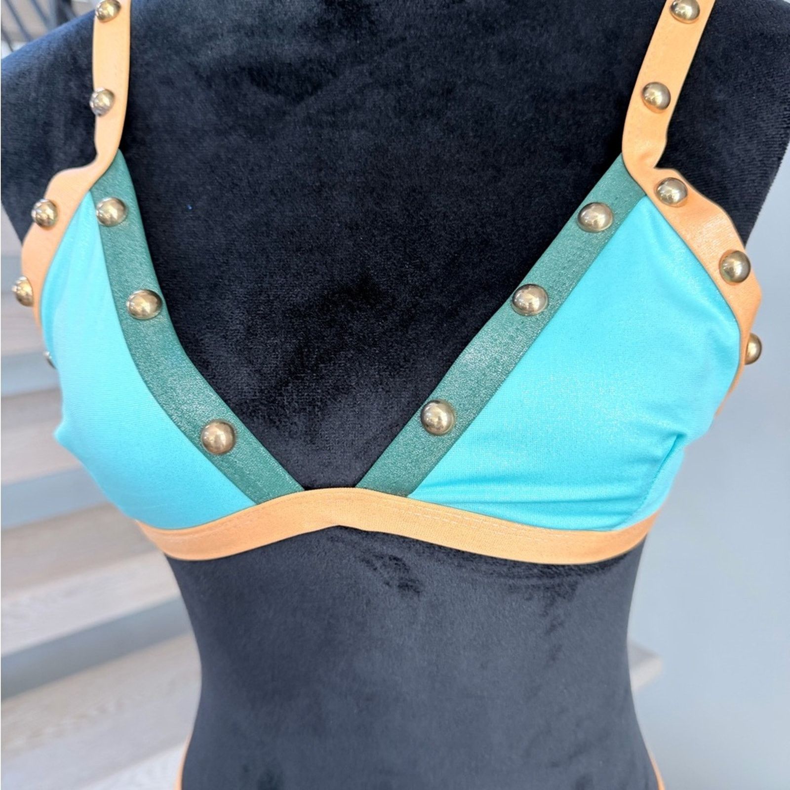 Other Stylish Turquoise and Orange Swimwear Swimsuit Bikini size S Size ONE SIZE - 7 Thumbnail