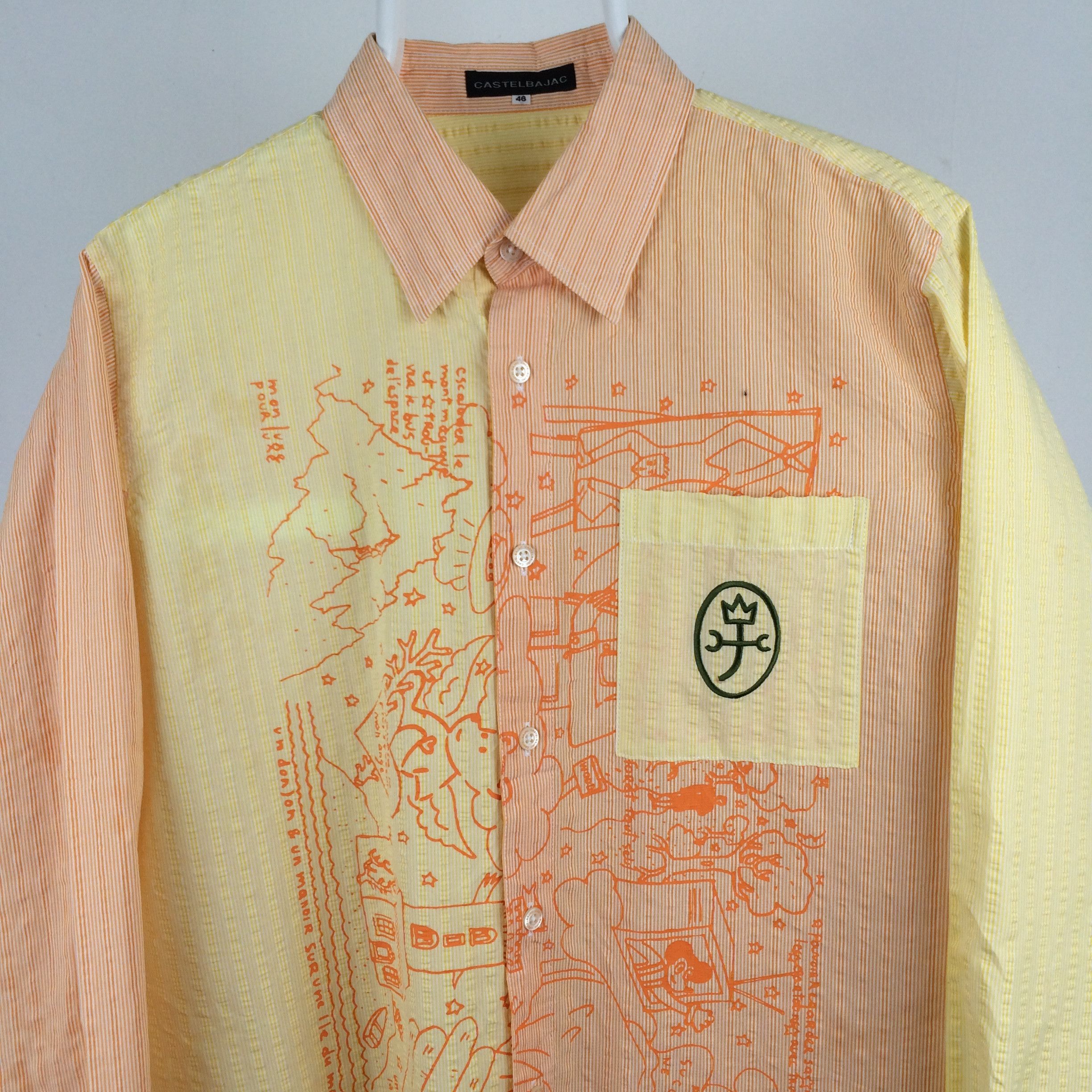 Designer × Jean Charles De Castelbajac × Vintage H40 CASTELBAJAC HYBRID STRIPED SHIRT Size US M / EU 48-50 / 2 - 3 Thumbnail
