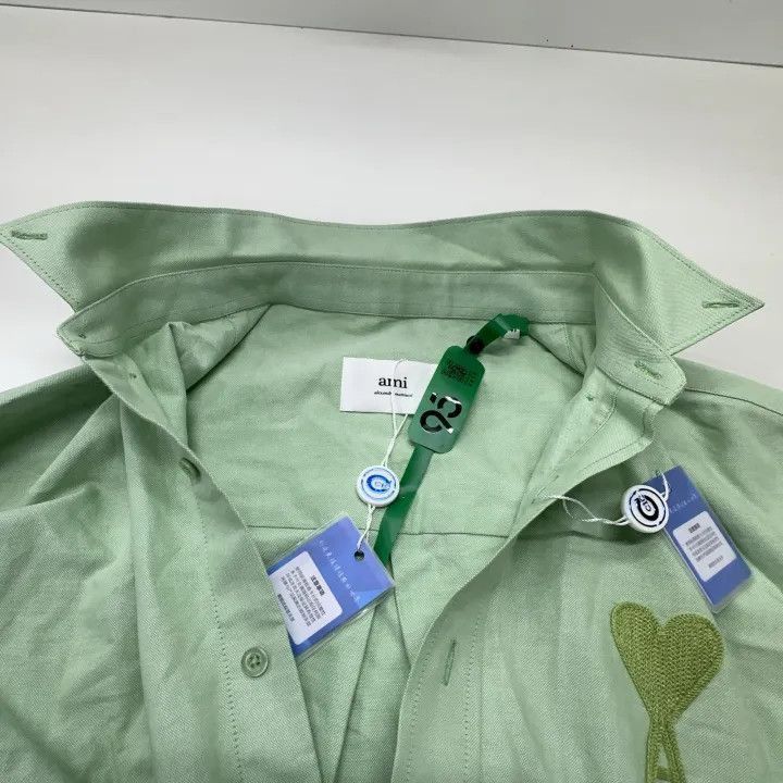 AMI AMIPARIS SS22 Love Heart Logo Long Sleeve Shirt -2507 Size US M / EU 48-50 / 2 - 4 Thumbnail