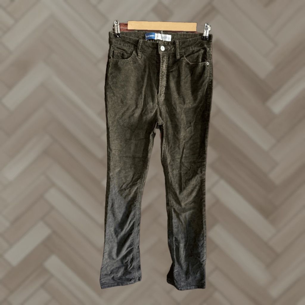 Old Navy Old Navy Womens Green Corduroy Kinker Boot-Cut Pant Straight Leg Size 0 Size 25" / US 0 / IT 36 - 1 Thumbnail