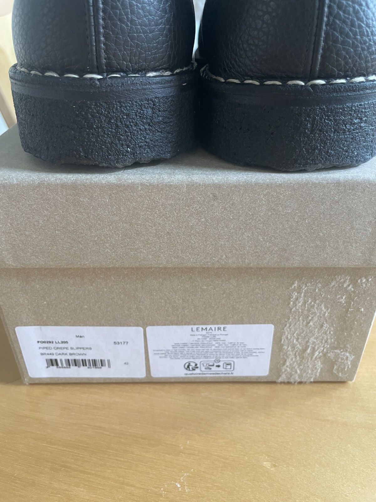 Lemaire Lemaire Brown Crepe Slippers Size US 9 / EU 42 - 4 Thumbnail
