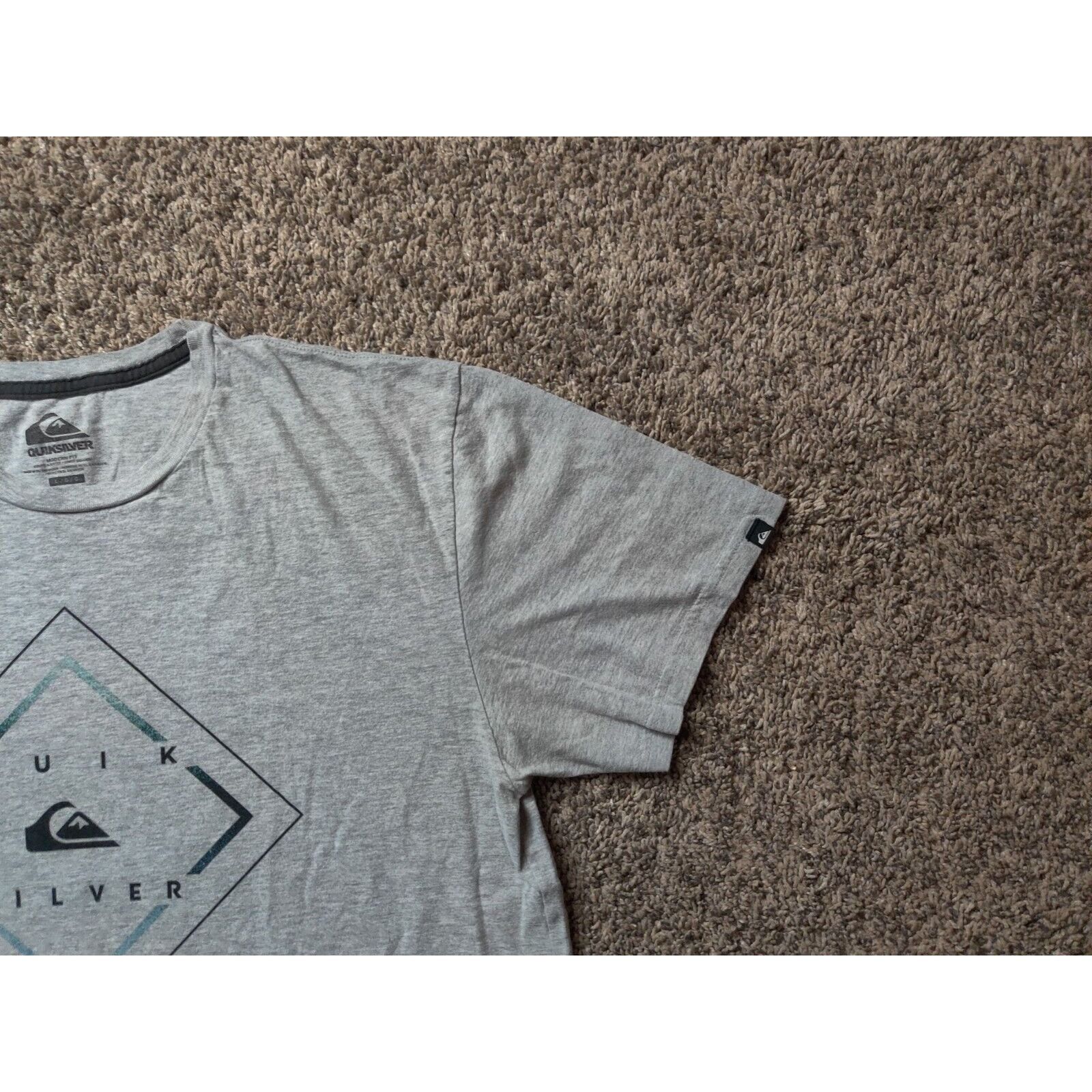 Quiksilver Quiksilver Shirt Adult Mens Large Gray Modern Fit Spell Out Size US L / EU 52-54 / 3 - 4 Thumbnail