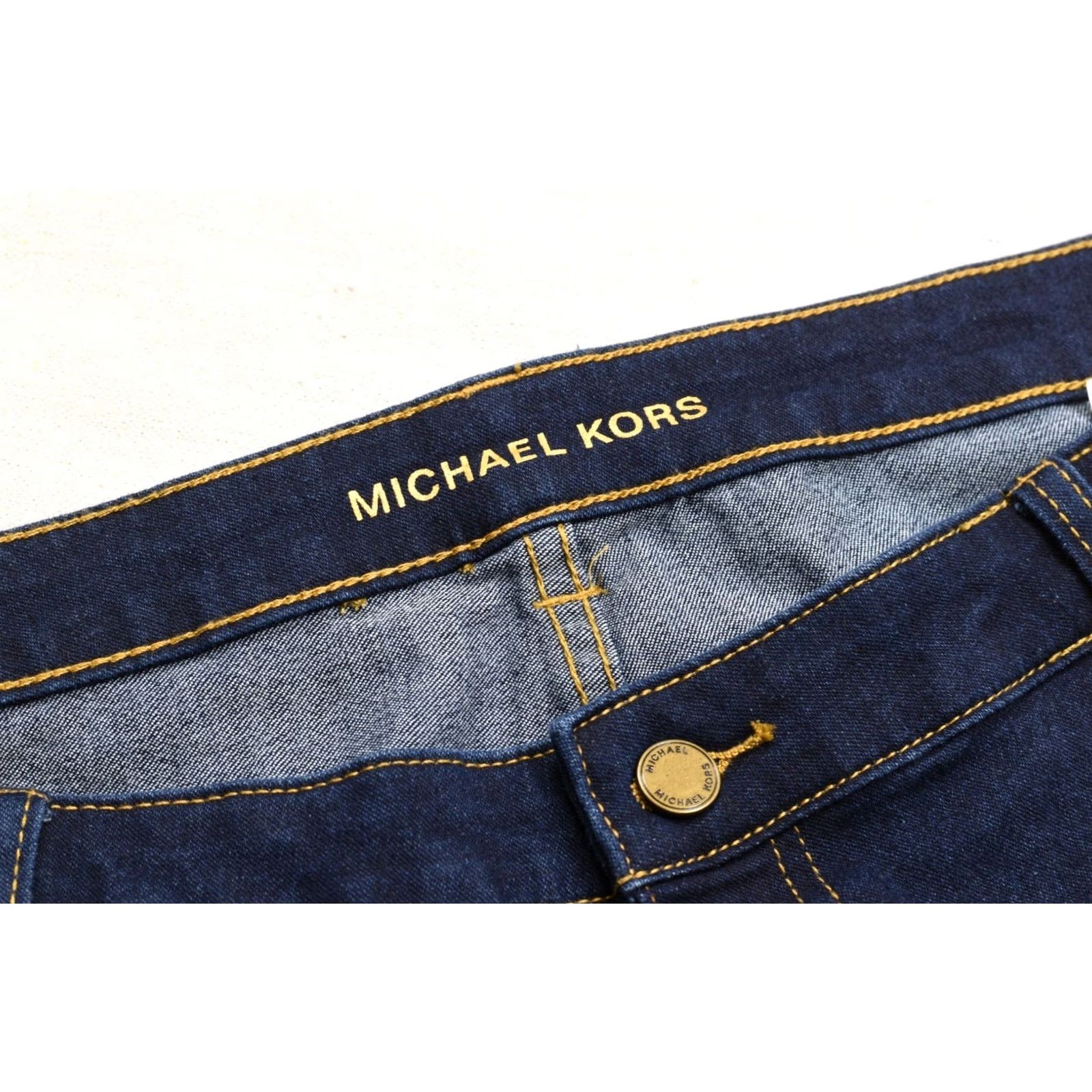 Michael Kors Michael Kors Skinny Jeans Women 18W Overdyed Indigo Dark Wash Stretch Denim NWT Size 40" / US 18 - 4 Thumbnail