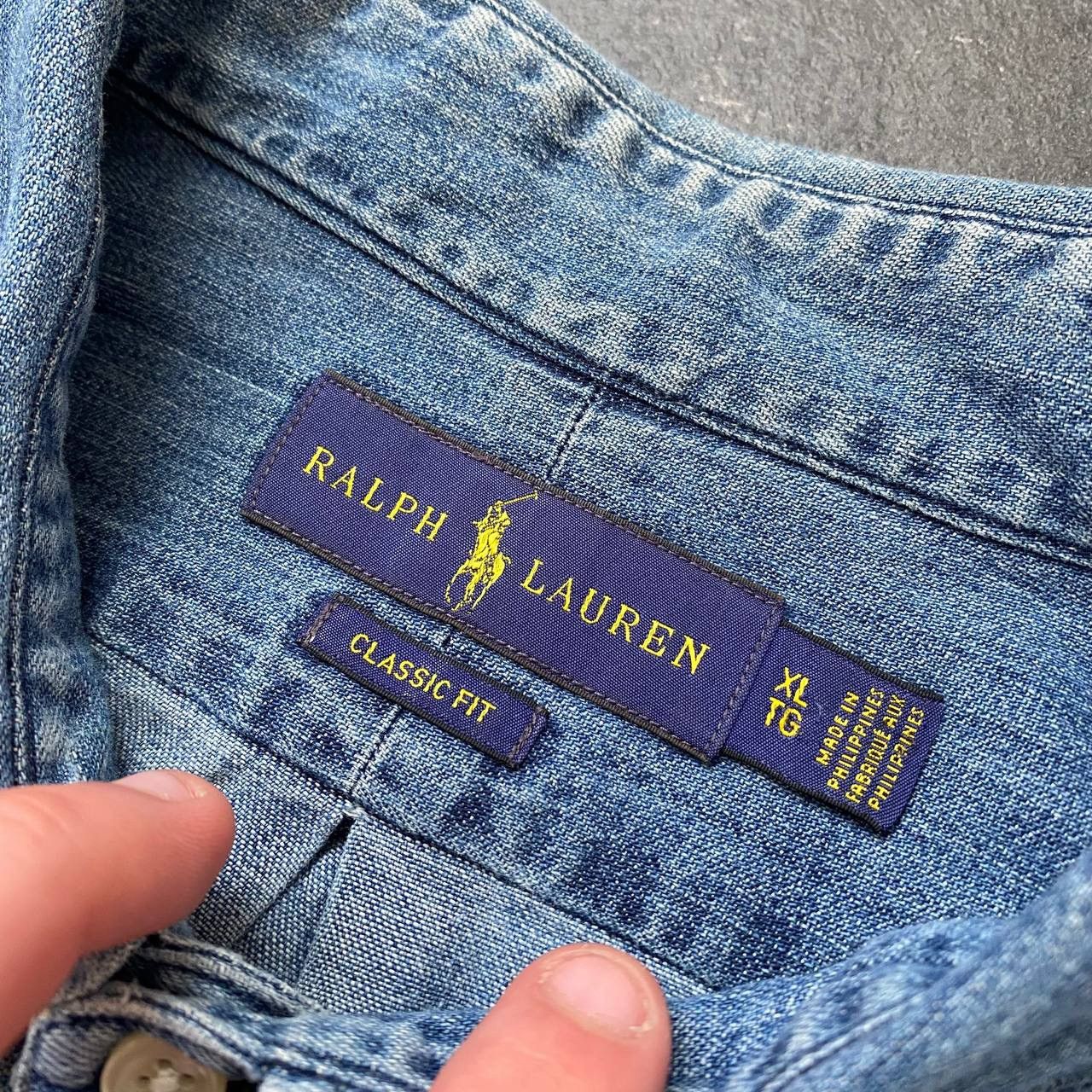 Polo Ralph Lauren × Streetwear × Vintage Vintage polo Ralph Lauren denim shirt button up Size US XL / EU 56 / 4 - 6 Thumbnail