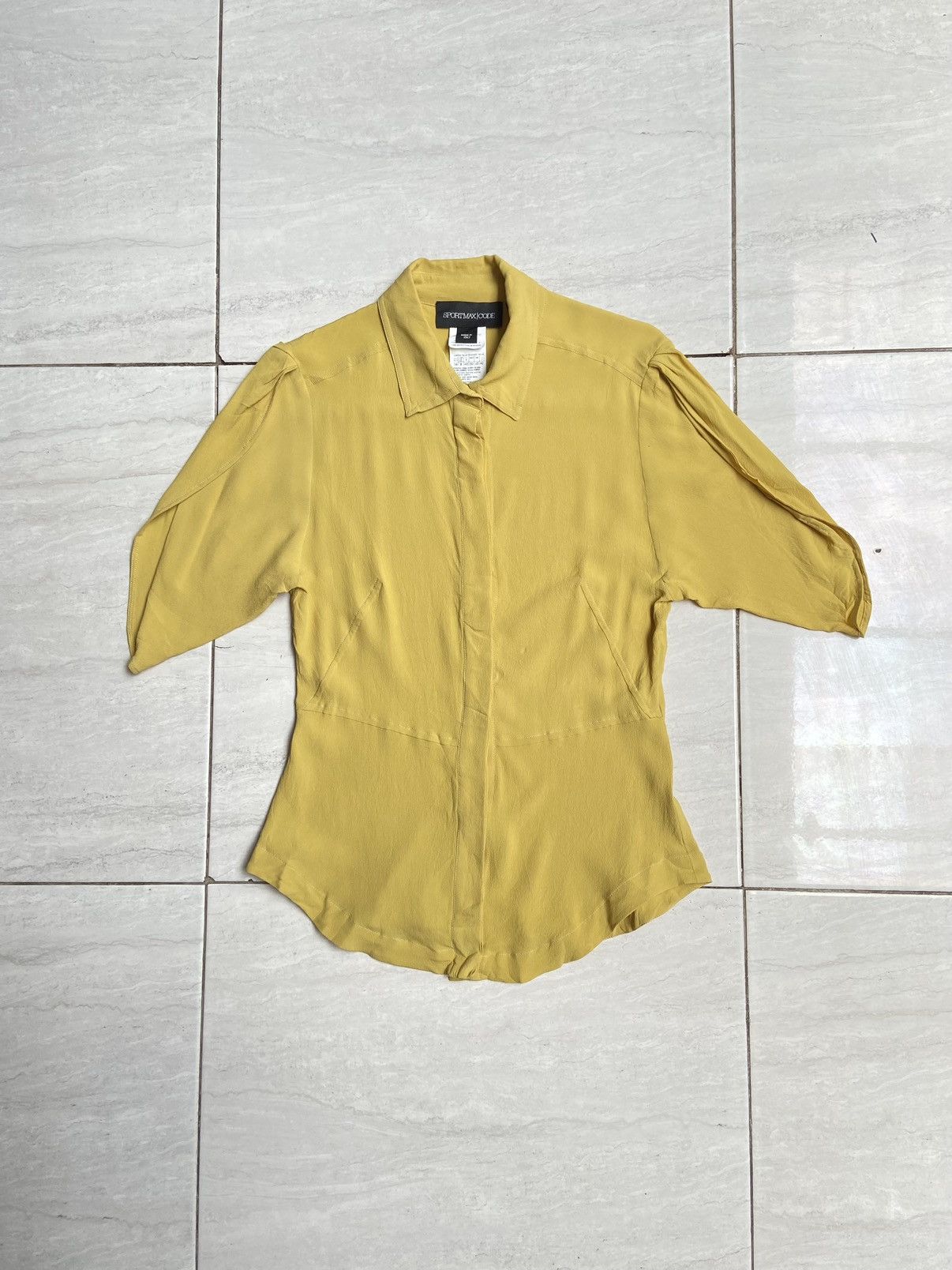Max Mara × Sportmax SPORTMAX CODE Yellow Shirt Size S / US 4 / IT 40 - 1 Thumbnail