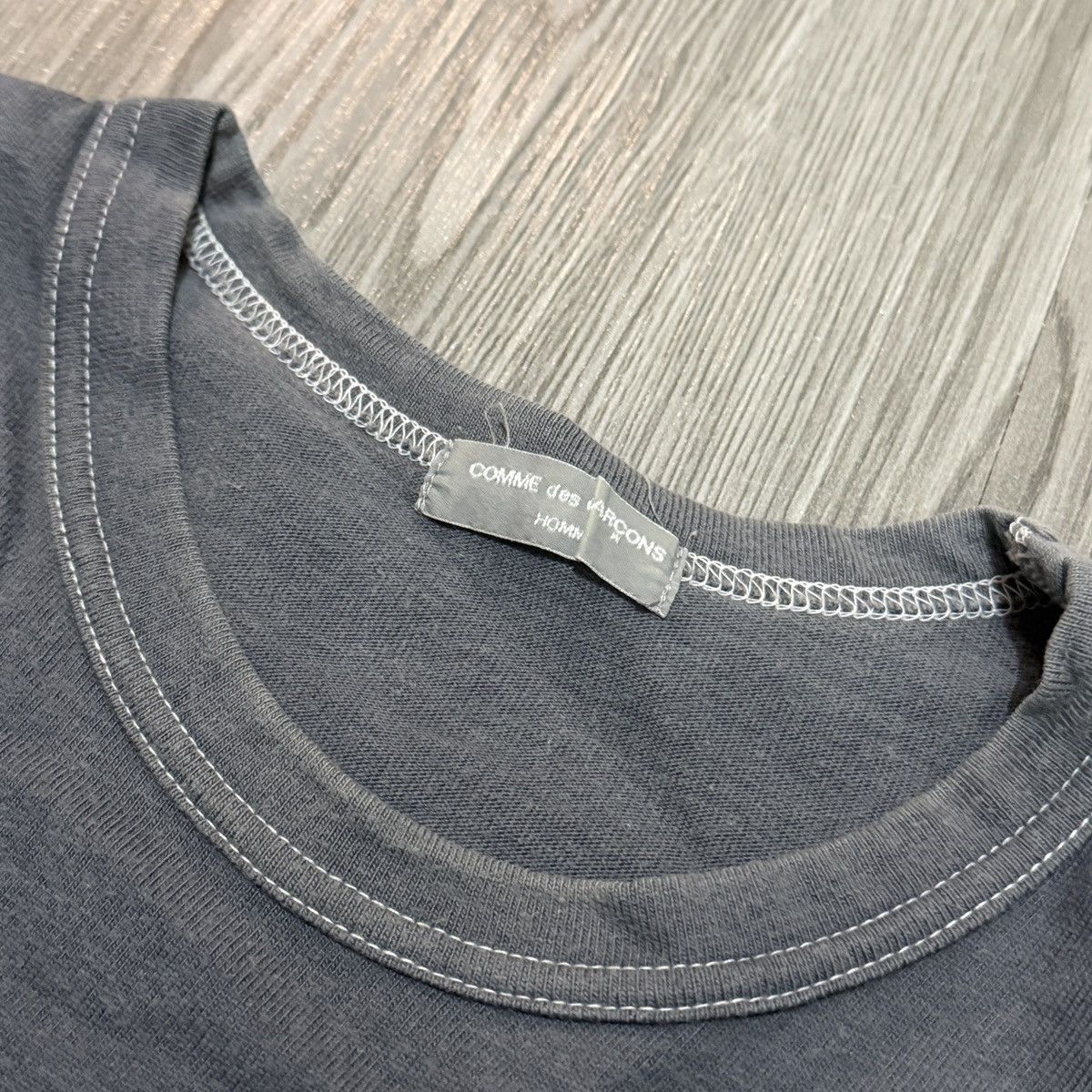Comme des Garcons Comme des Garcons Homme CdGH Grey Tshirt AD1999 Size US L / EU 52-54 / 3 - 3 Thumbnail