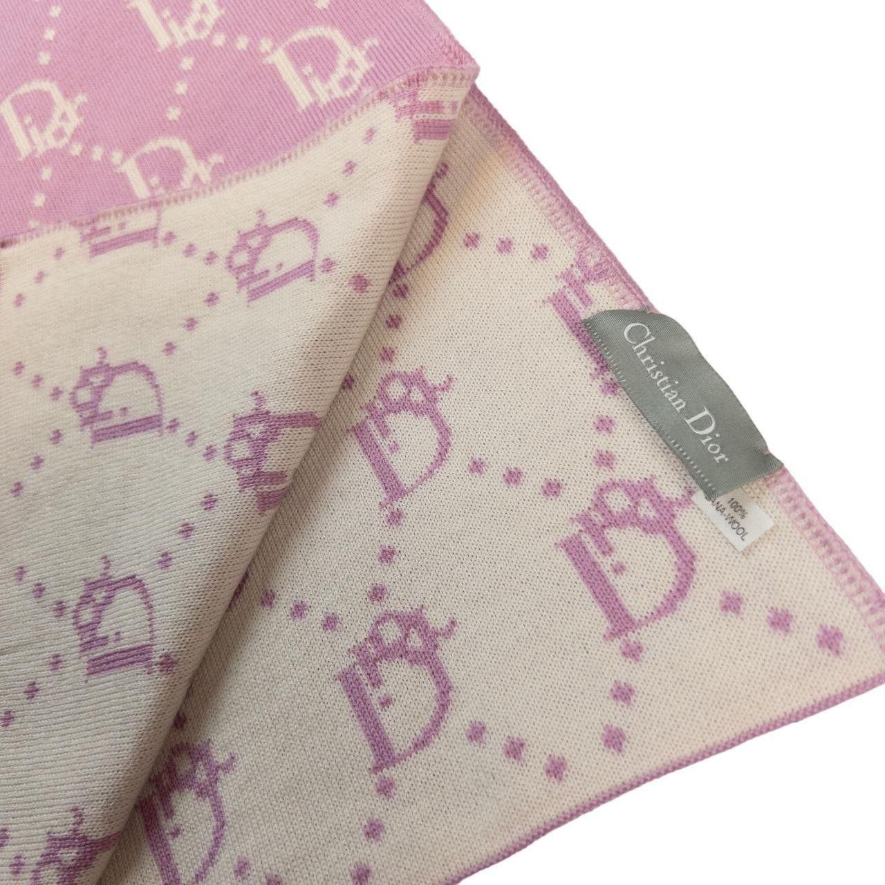 Dior Vintage Dior Monogram Wool Scarf Size ONE SIZE - 3 Thumbnail