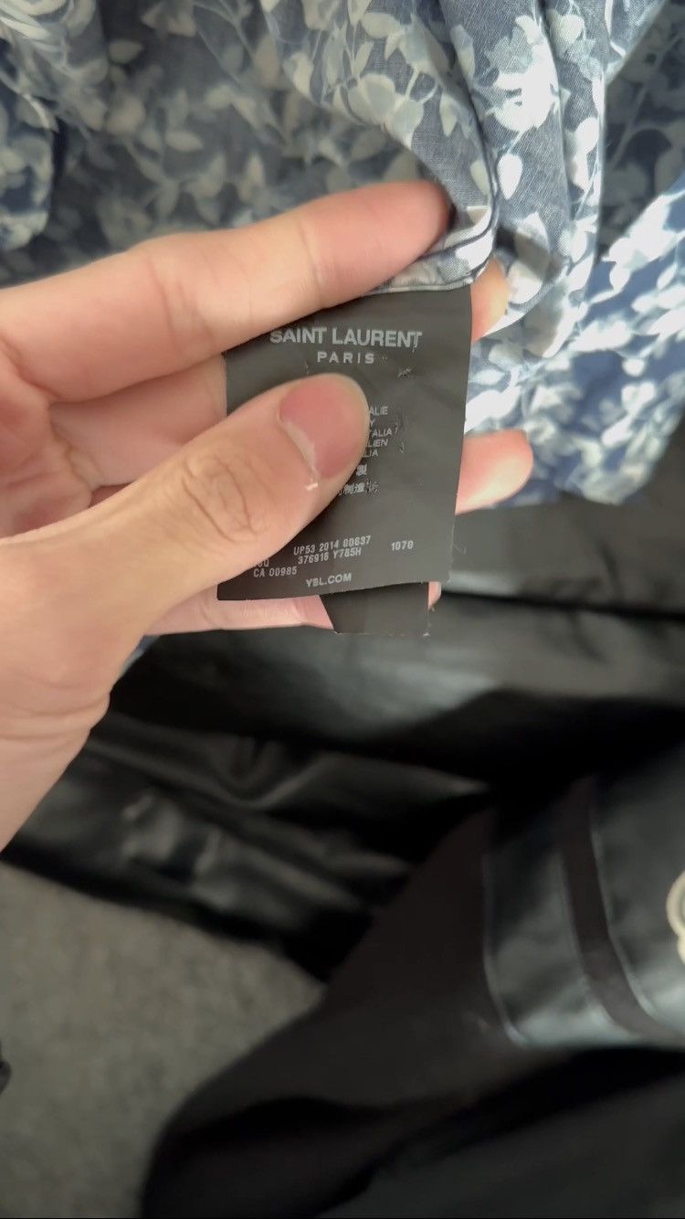 Saint Laurent Paris × Yves Saint Laurent Saint laurent slp 14ss blue floral short sleeve shirt Size US M / EU 48-50 / 2 - 6 Thumbnail
