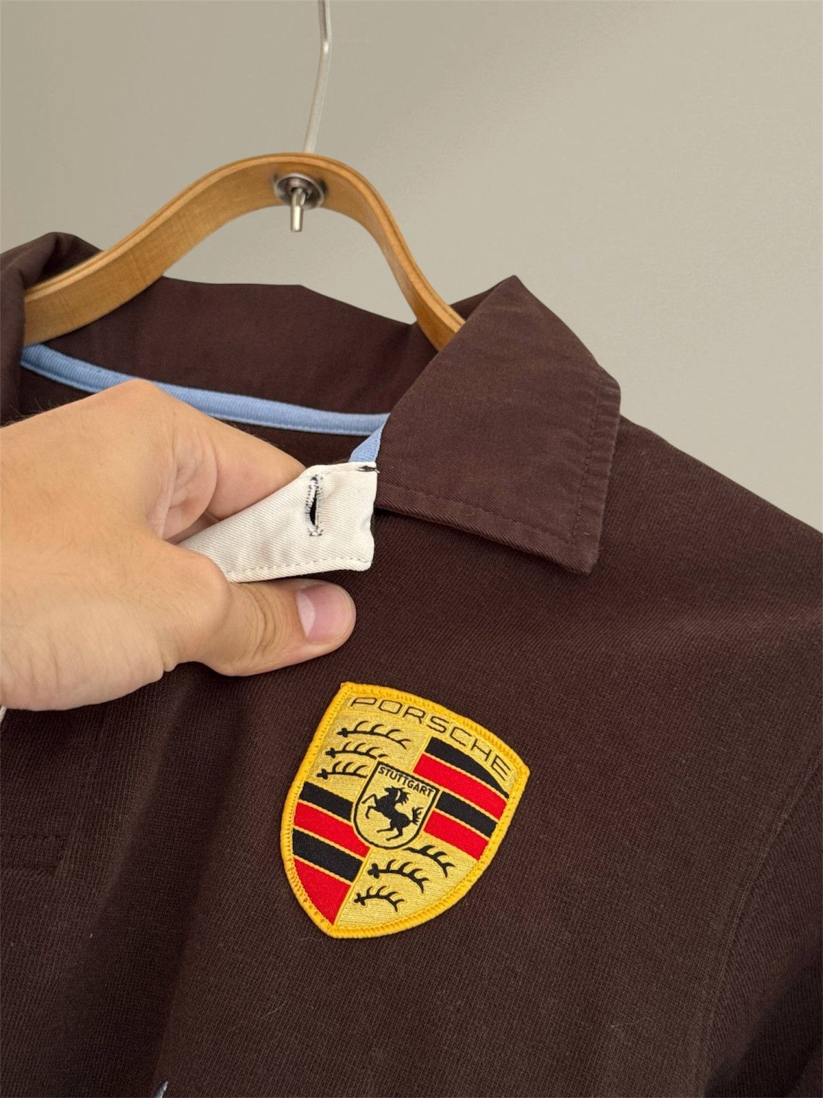 Porsche Design Vintage Porsche Racing 76 Curves Arosa 11’ Brown Rugby Shirt Size US S / EU 44-46 / 1 - 5 Thumbnail